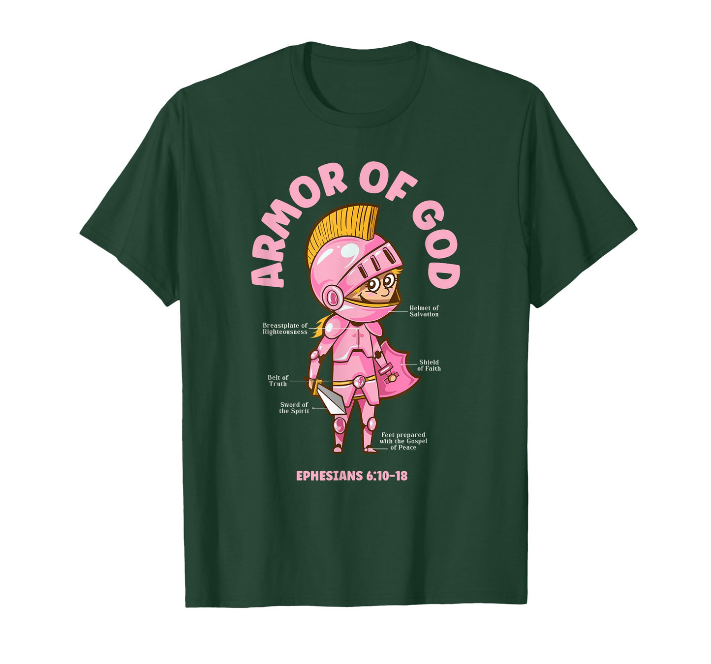 Full Armor of God - Christian Girls Edition T-Shirt