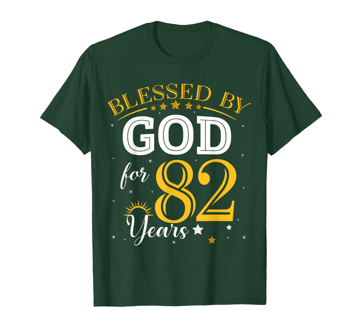 Vintage Blessed by God For 82 Years Old 82nd Birthday Girl T-Shirt