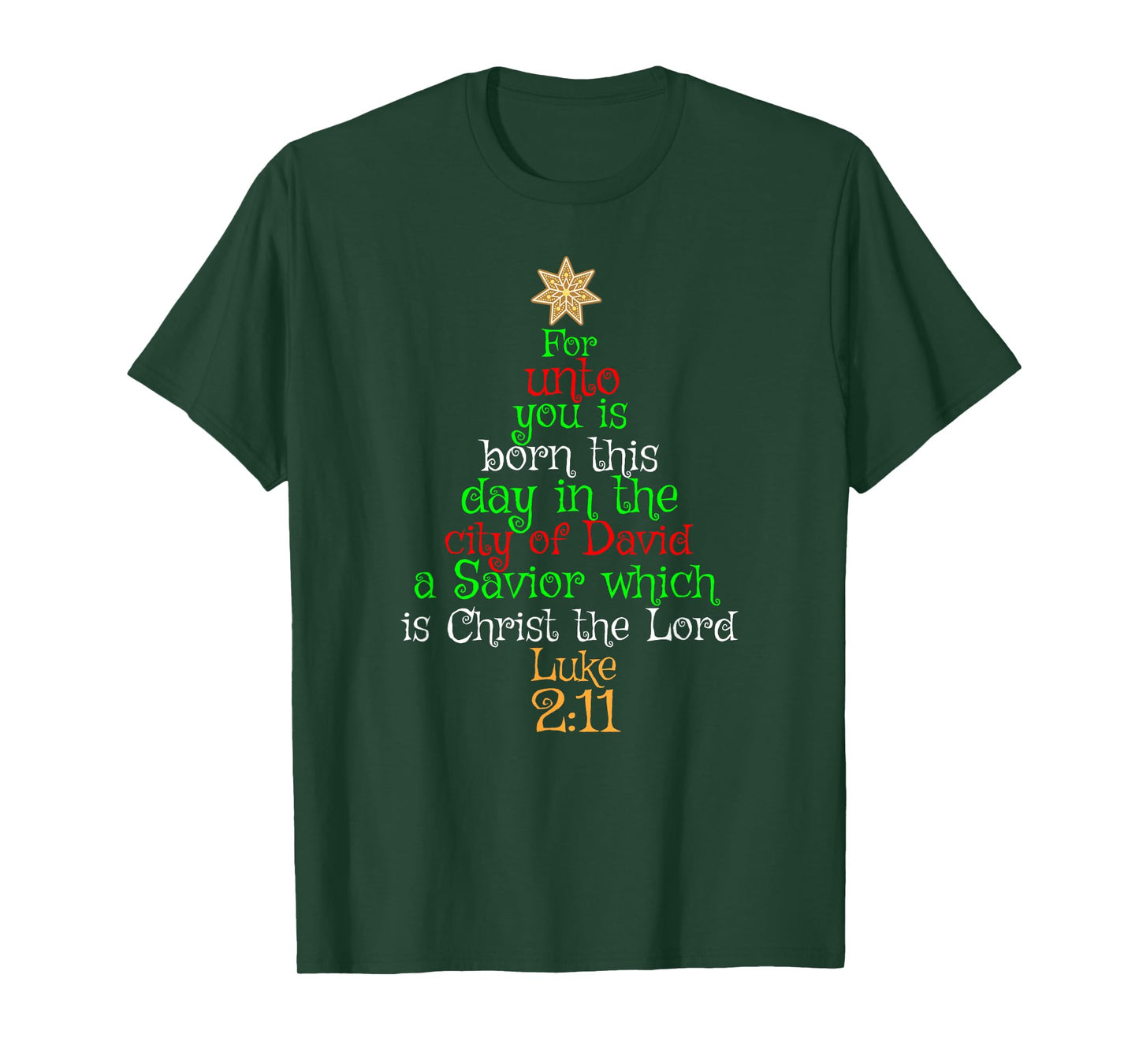 Christmas Christian Shirt UNTO YOU IS BORN A SAVIOR Gift T-Shirt
