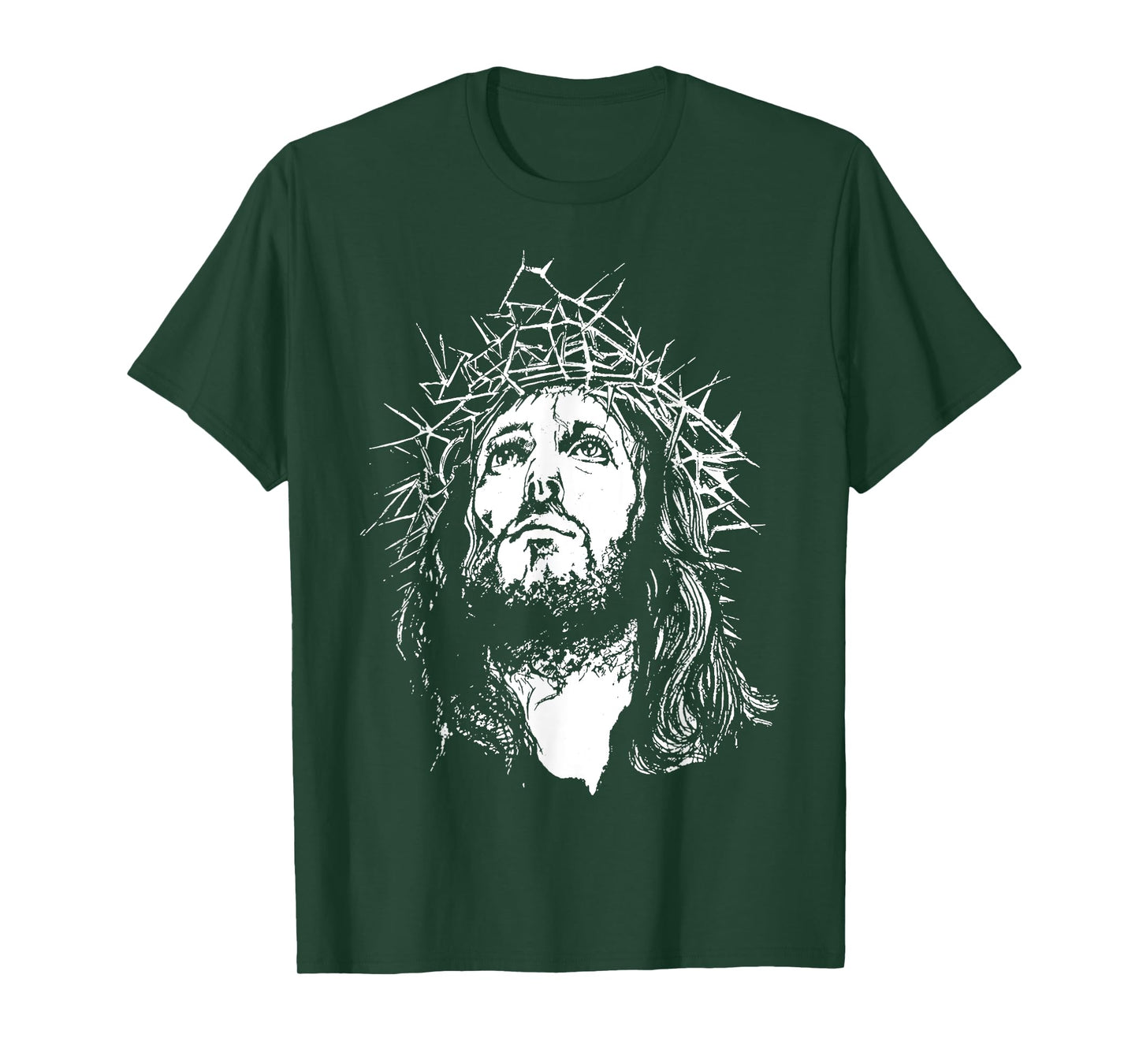 Image Face Of Jesus On A Cross With Crown Of Thorns T-Shirt