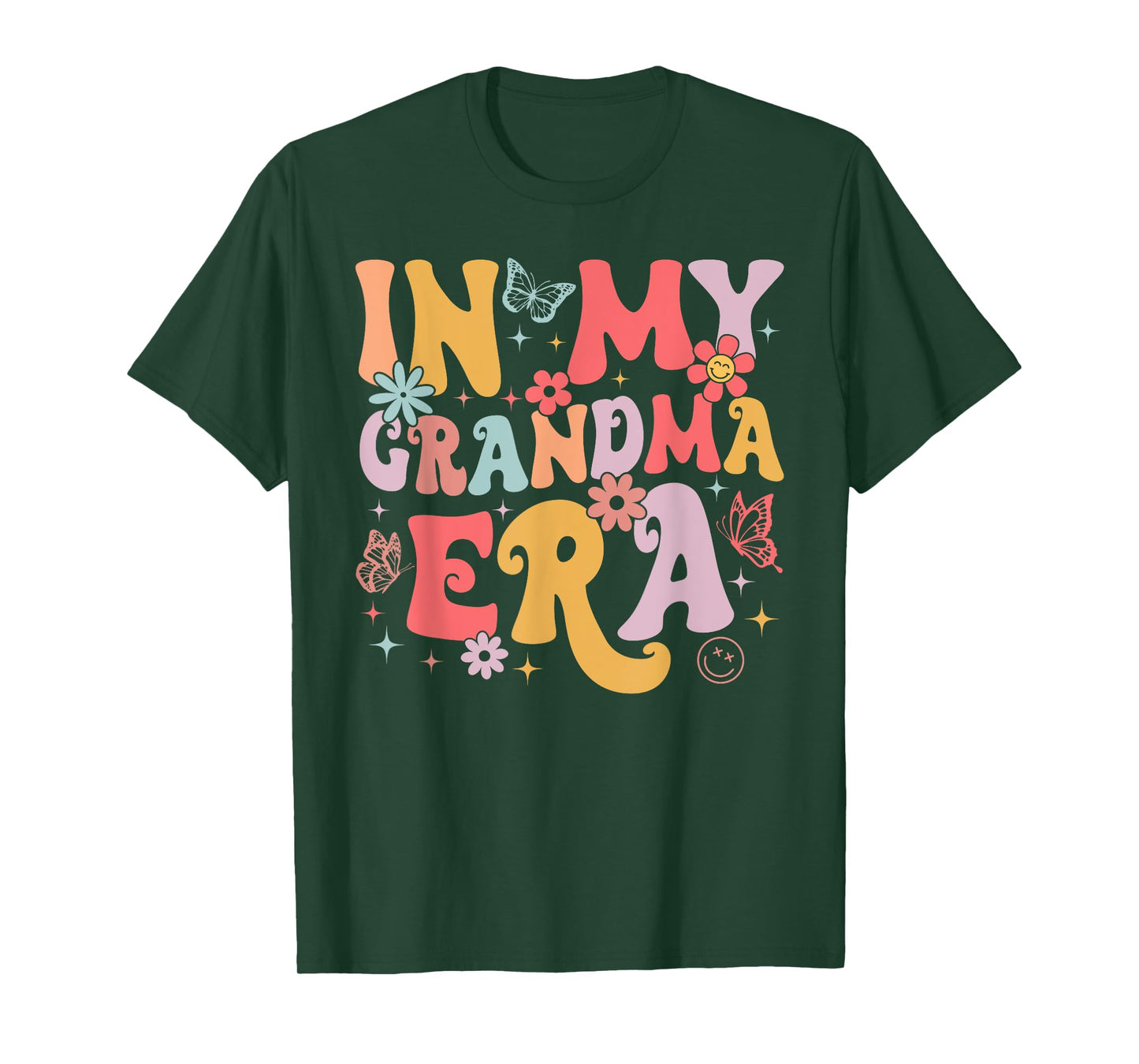 In My Grandma Era Groovy Retro Mothers Day Butterfly Women T-Shirt