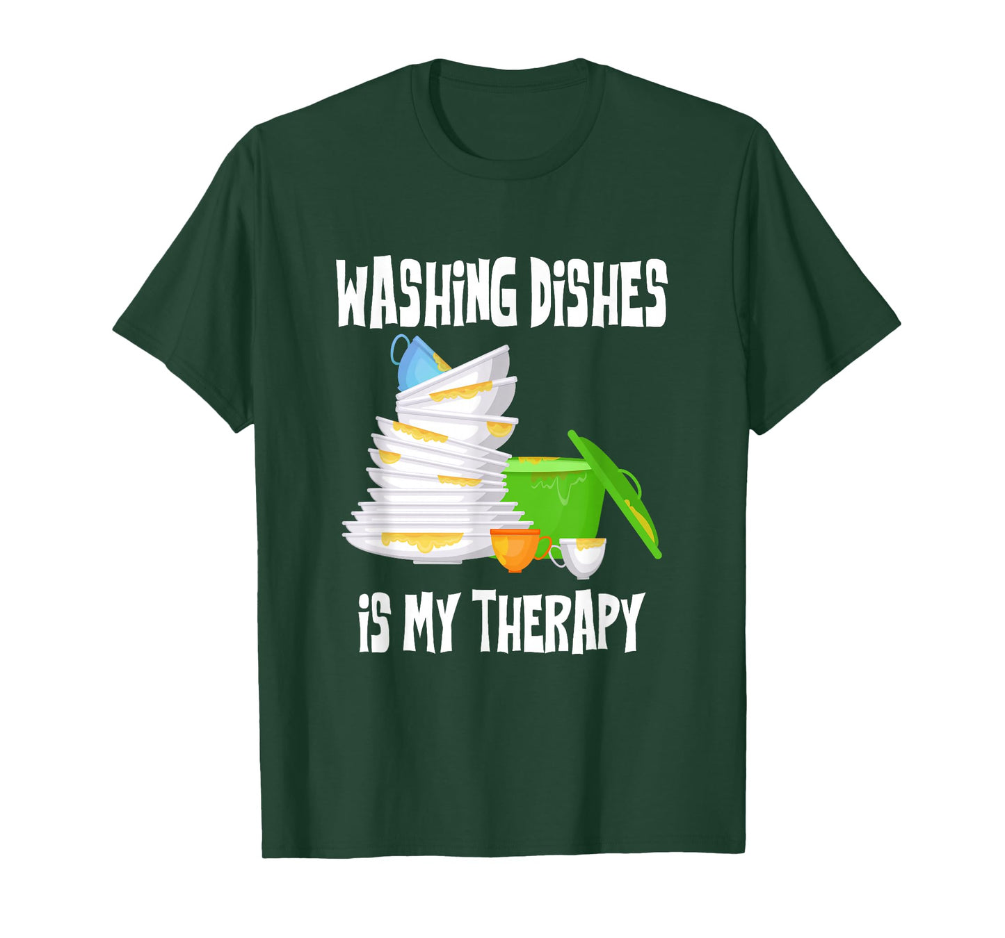 Funny Therapeutic Dishes Washing Kitchen Quotes Christmas T-Shirt