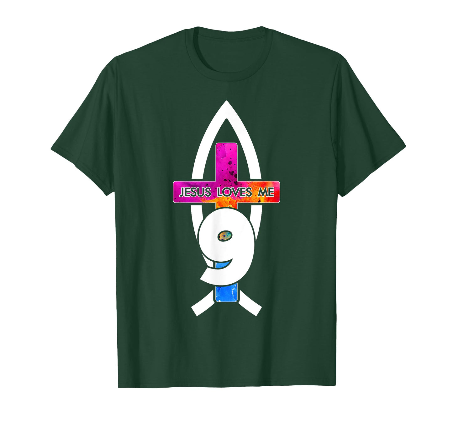 Jesus Loves ME 9 Religious 9 Years Jesus 9TH Birthday T-Shirt