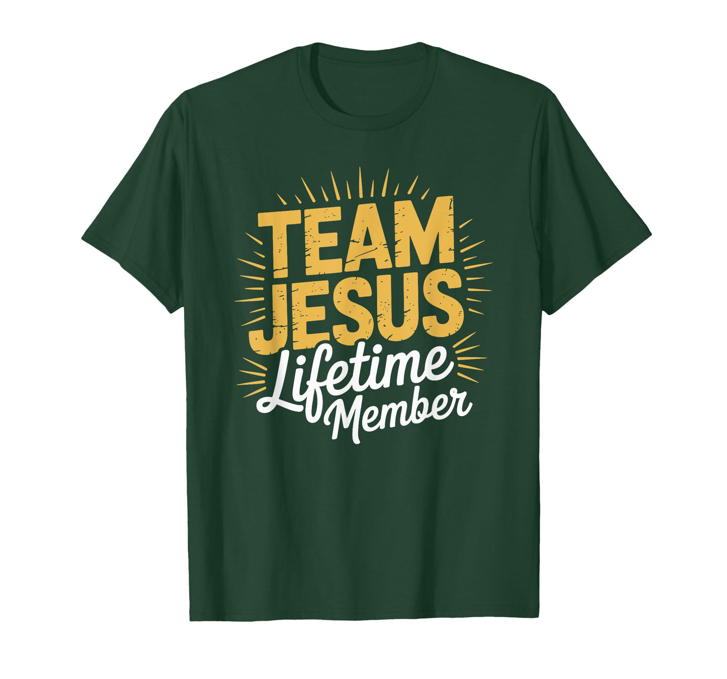 Team Jesus Lifetime Member Faith Retro Christian Saying T-Shirt