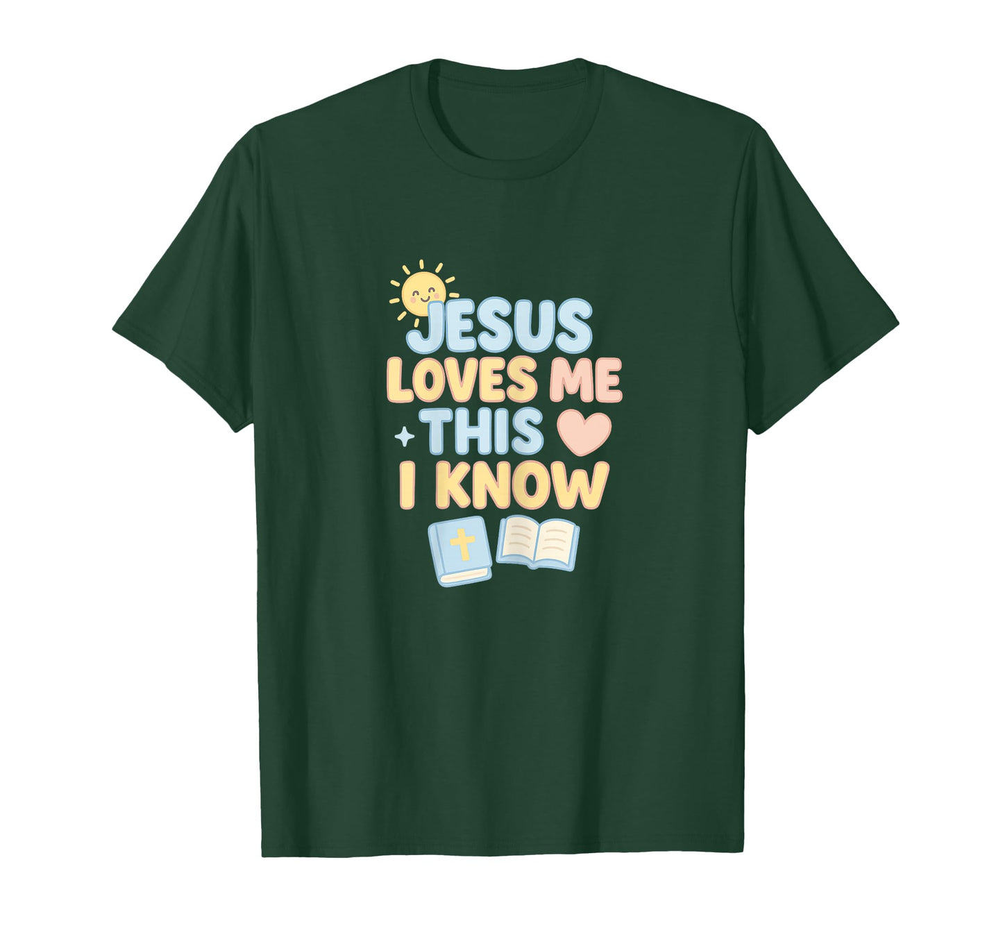 Jesus Loves Me This I Know, cute Christian Kids clothing T-Shirt