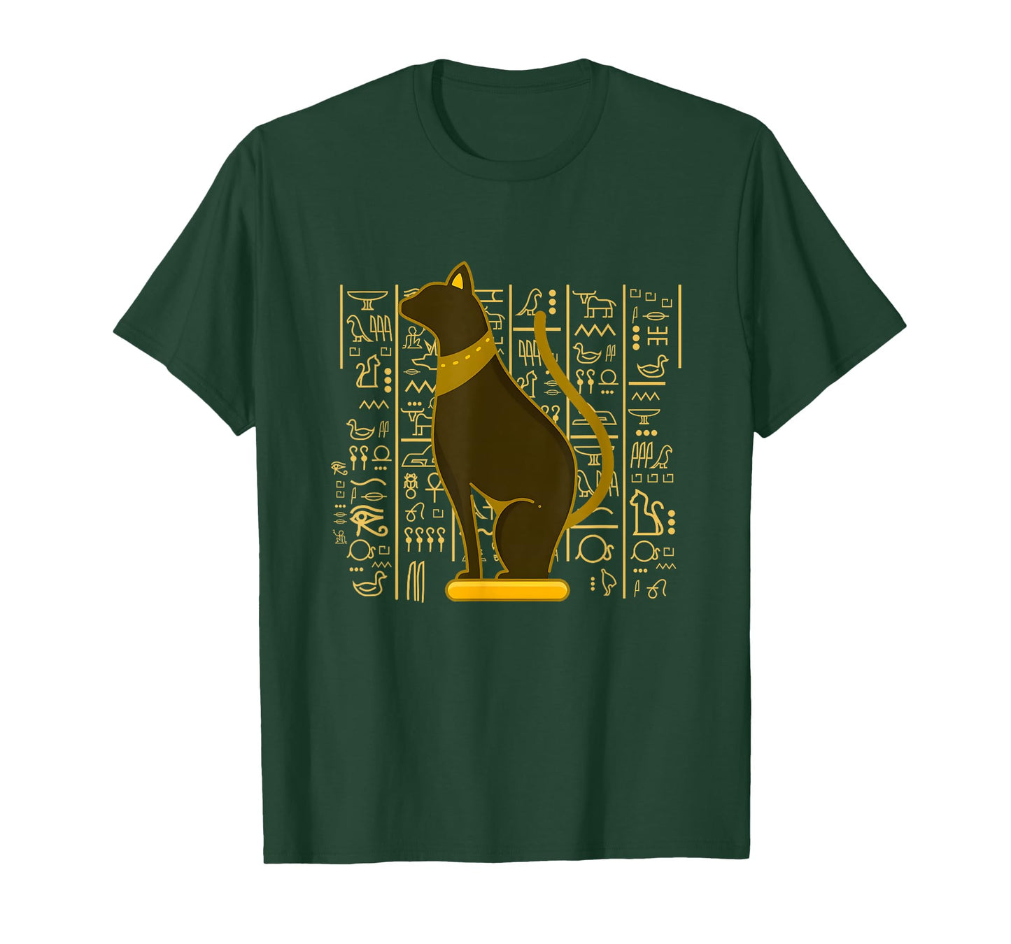 Bastet Ancient Egypt Cat God Hieroglyphic Egyptian History T-Shirt
