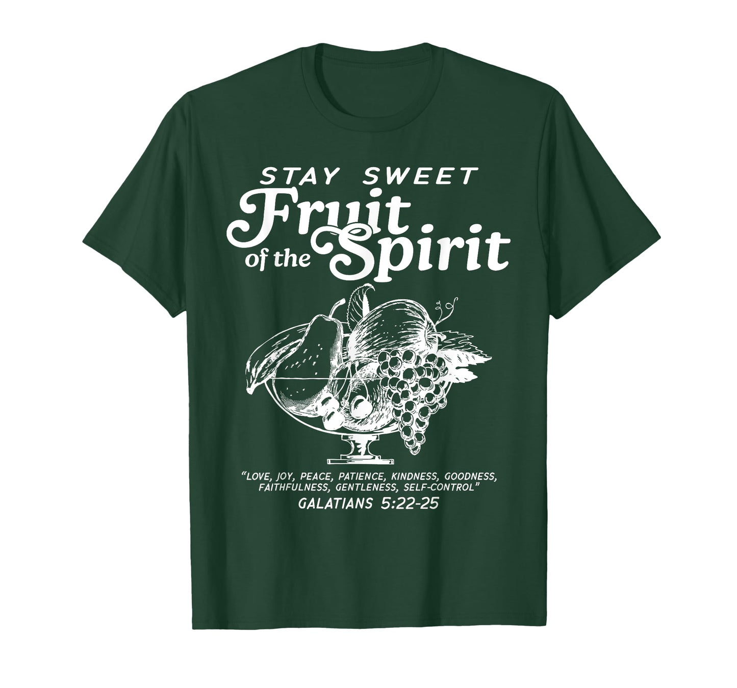 Fruit of The Spirit Retro Christian Women Men Faith Apparel T-Shirt