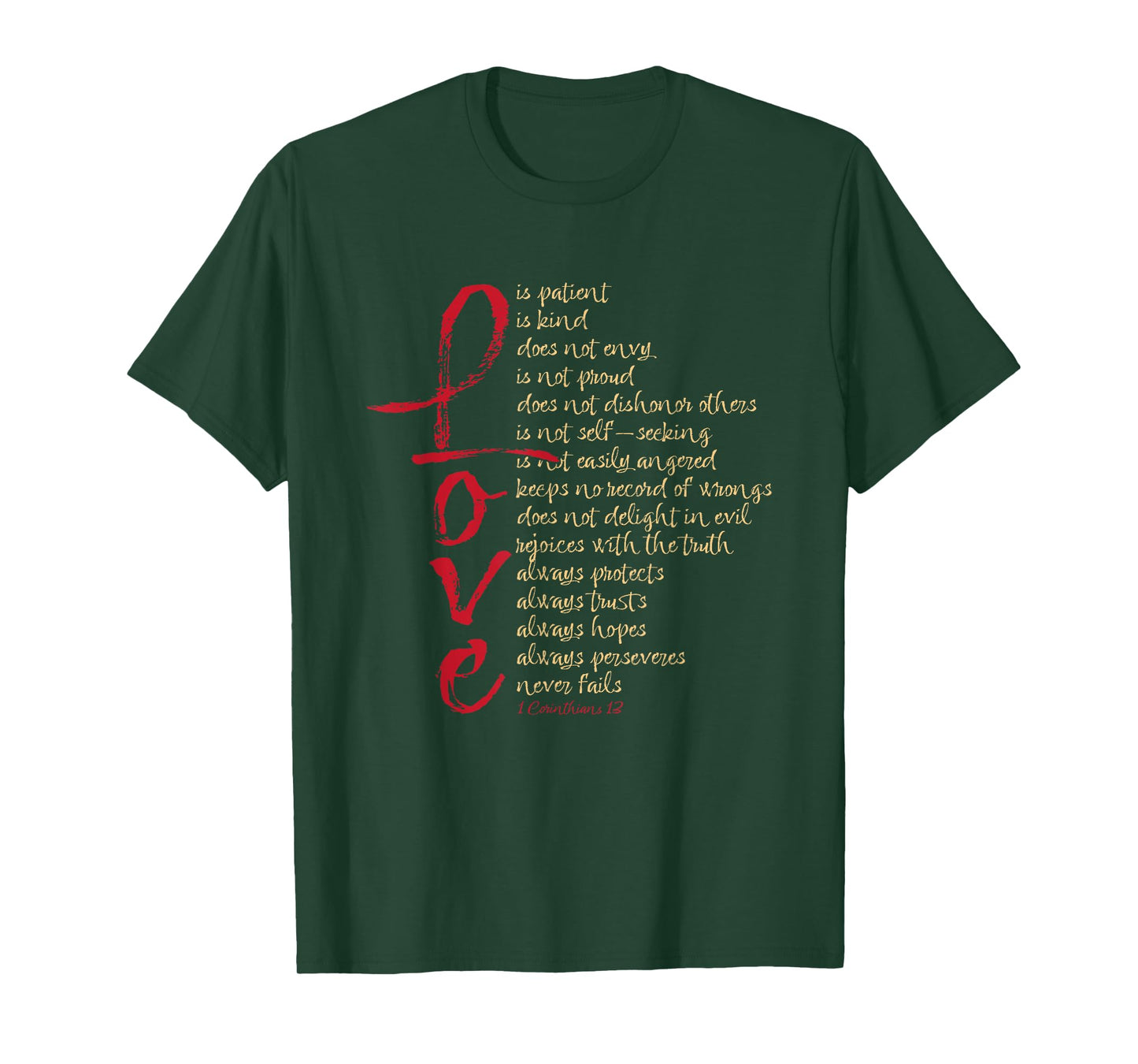 1 Corinthians 13 Bible Verse Love is Patient Love is Kind T-Shirt