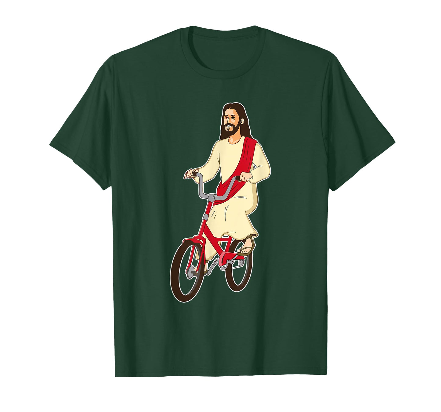 Retro Christ on a Bike Funny Lord Jesus Religious Easter T-Shirt