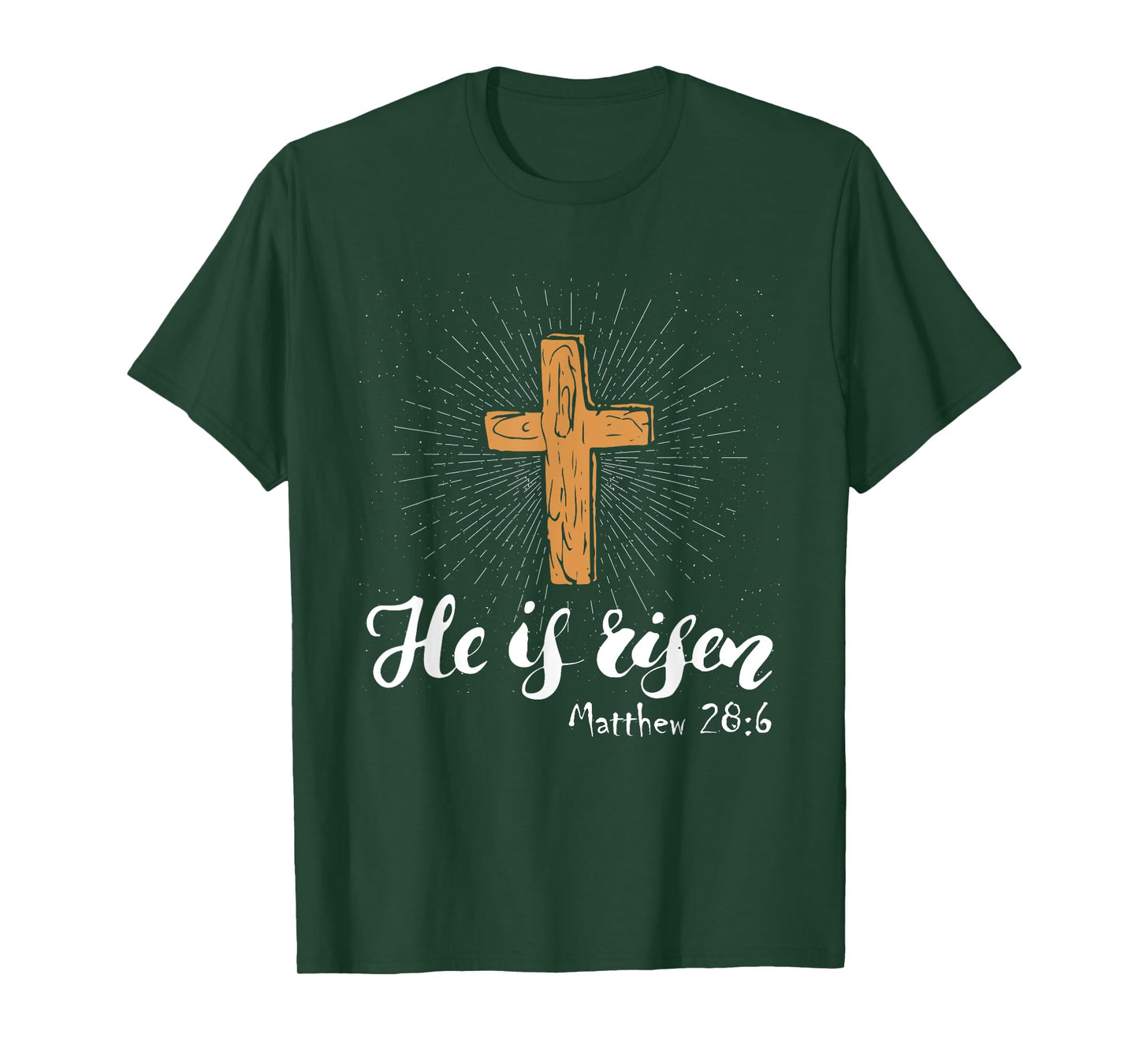 Easter Cross He Is Risen Jesus Christian Men Women Kid Youth T-Shirt