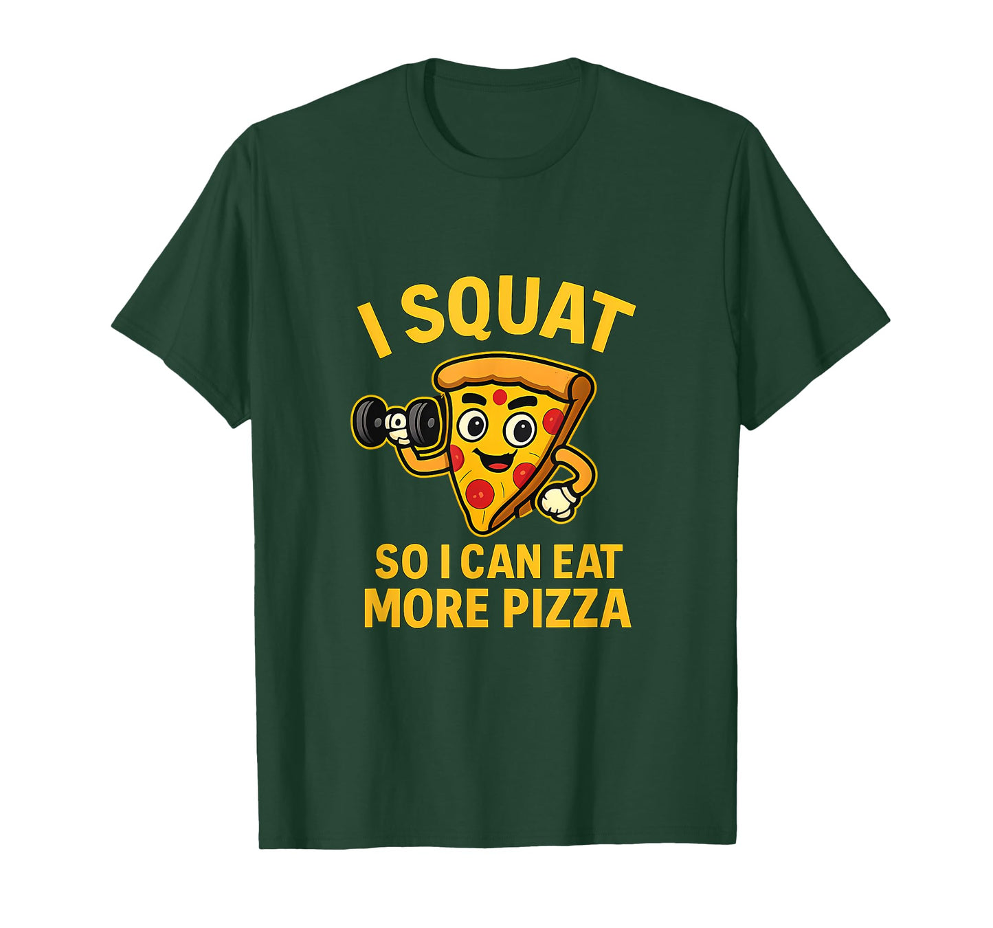 I Squat So I Can Eat More Pizza Christian Gym Art T-Shirt