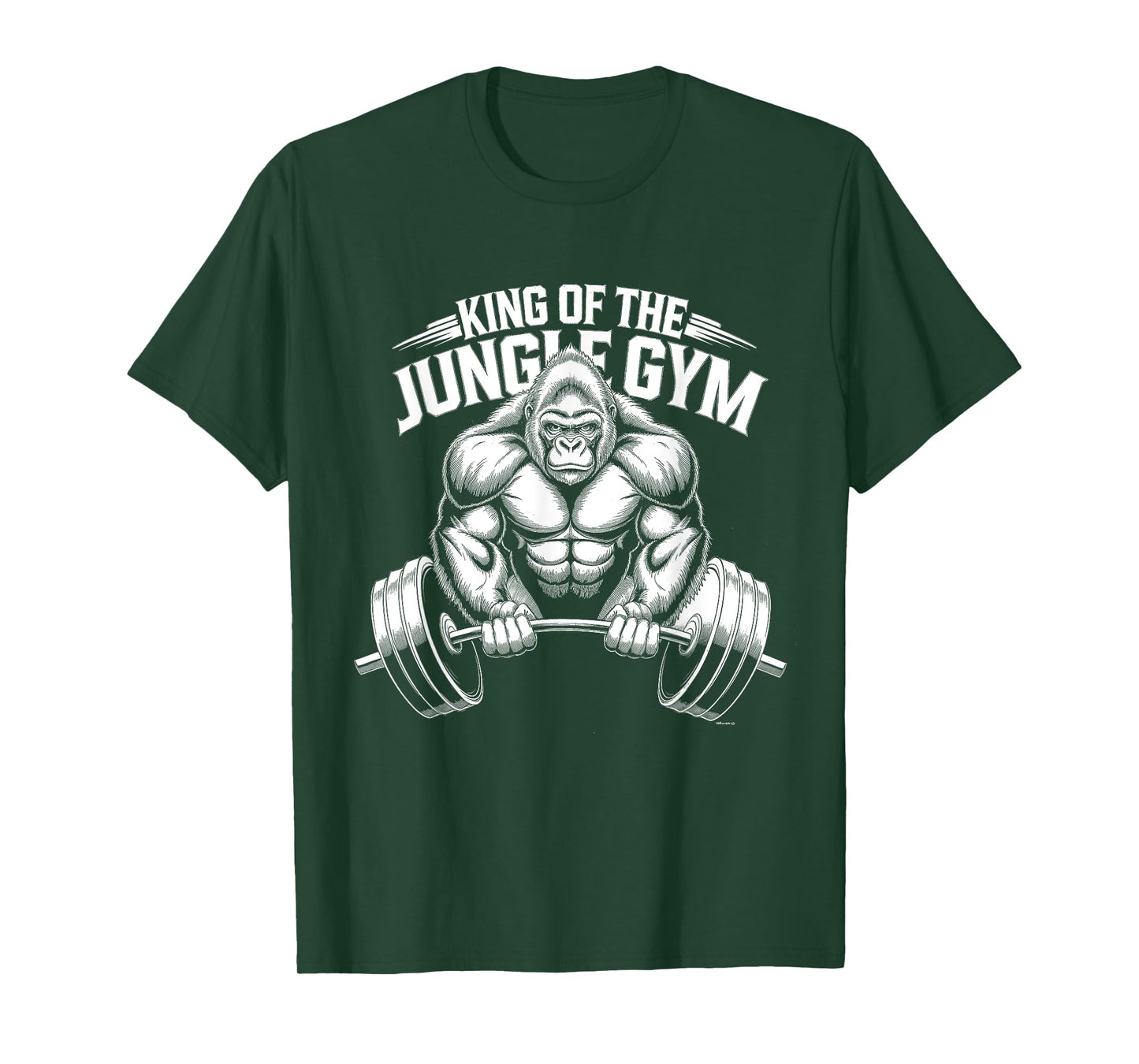 Animal Lovers Funny Quotes And Designs King of the Jungle Gym Gorilla Workout T-Shirt