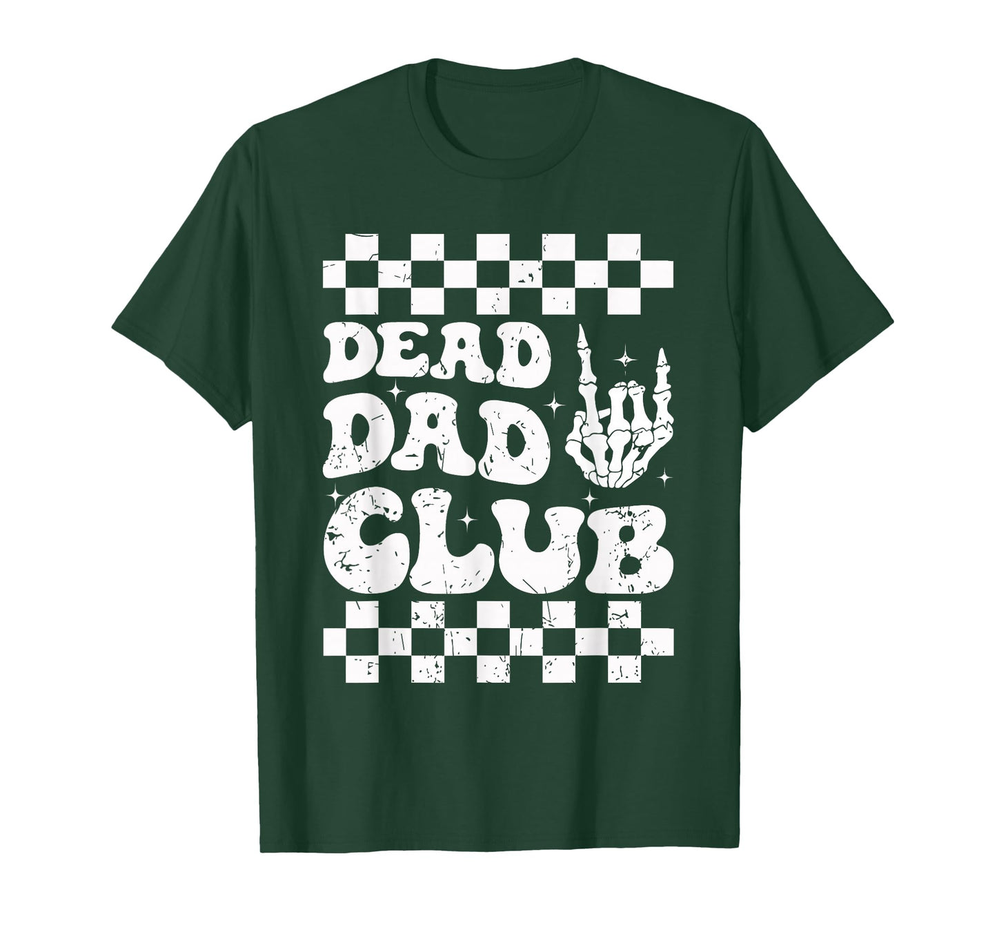 Dead Dad Club Skeleton Hand Funny Dark Tee T-Shirt