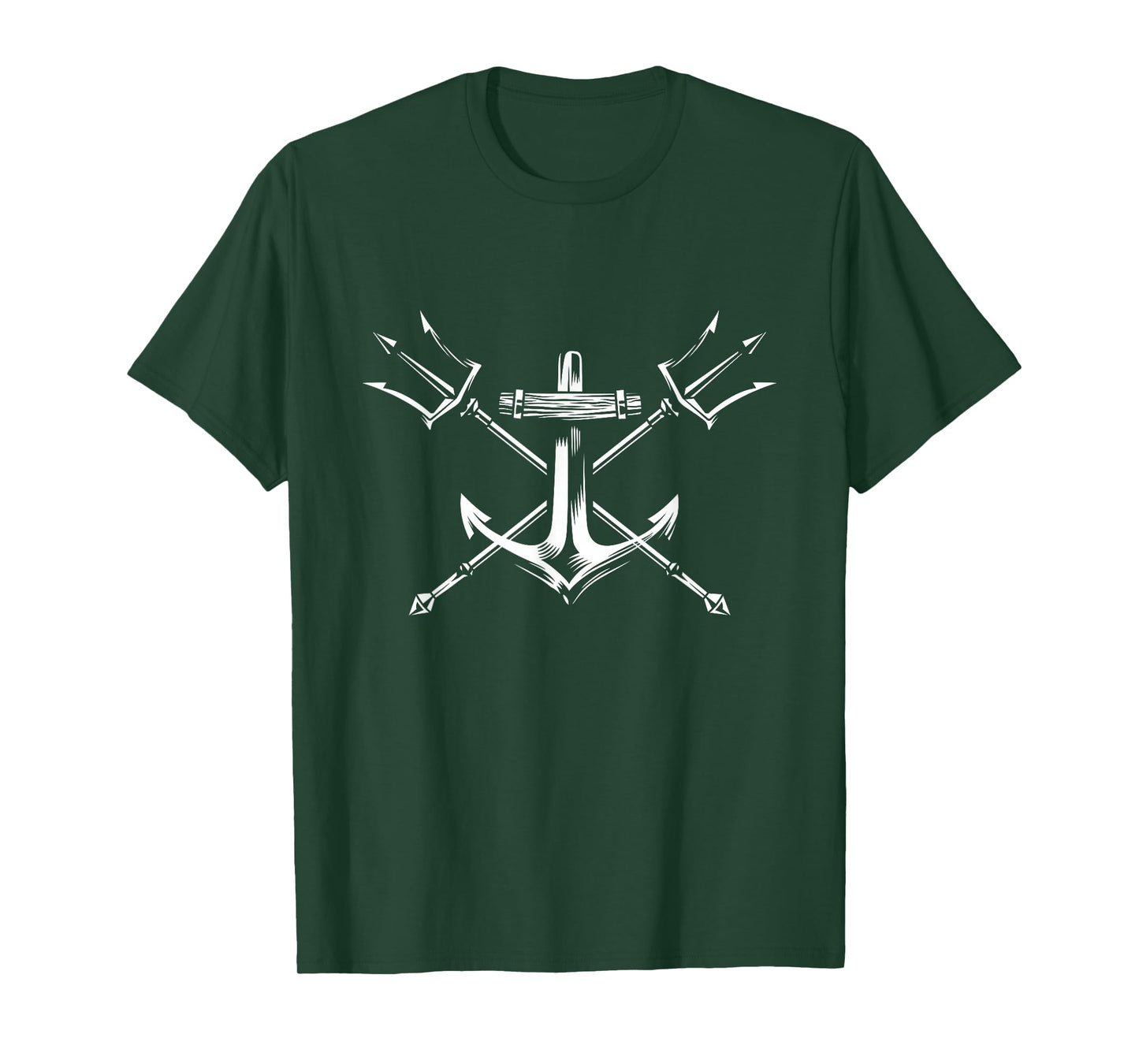 Poseidon Trident Shirt Lord of the Sea Greek Nautical Anchor T-Shirt