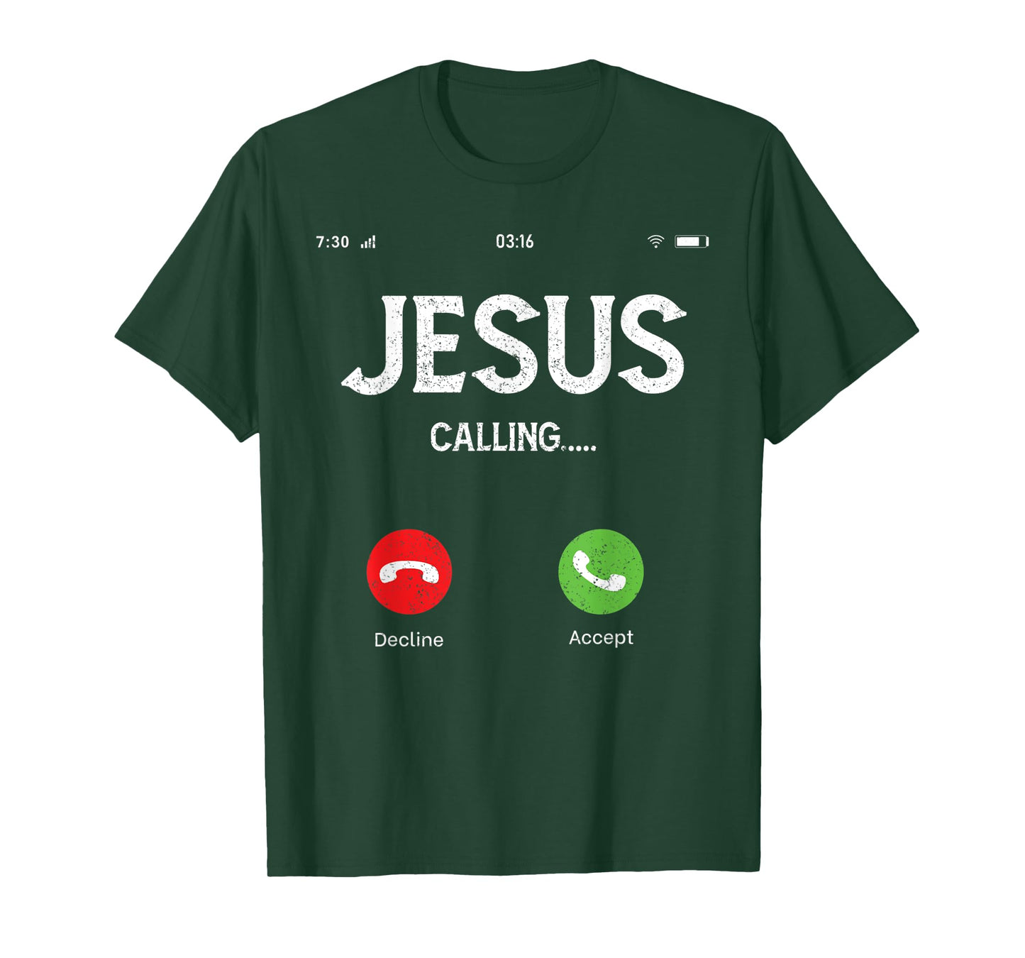 Funny Sarcastic Jesus Is Calling On Mobile Christian Gear T-Shirt