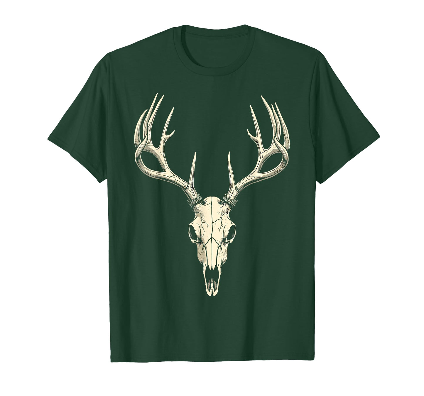 Deer Skull Tee Bow Hunter Dad Hunt Fan Vintage Hunting T-Shirt