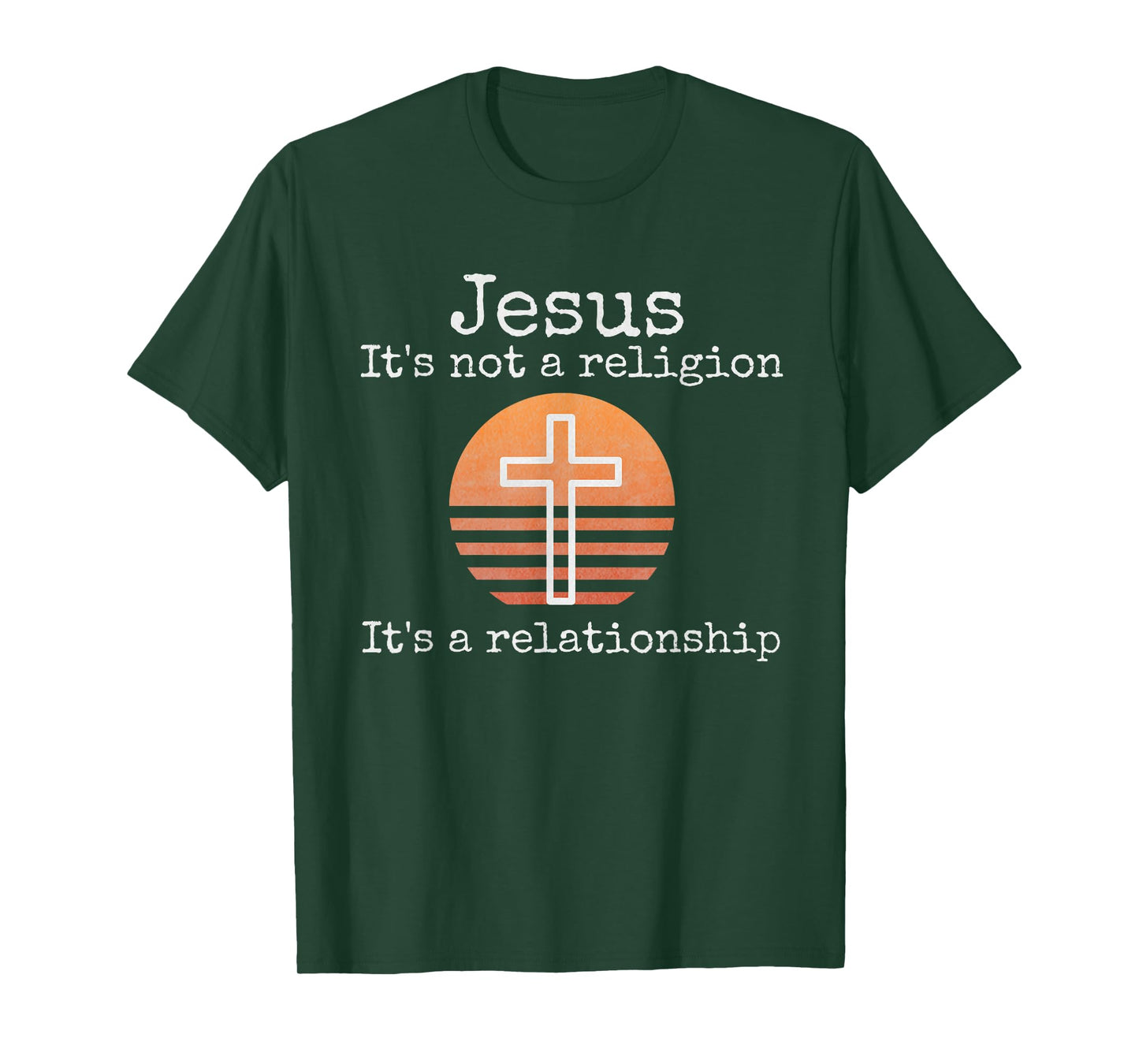 Distressed Christian Jesus God Faith Gifts Shirts Jesus It's not a religion It's a Relationship Vintage Cross T-Shirt