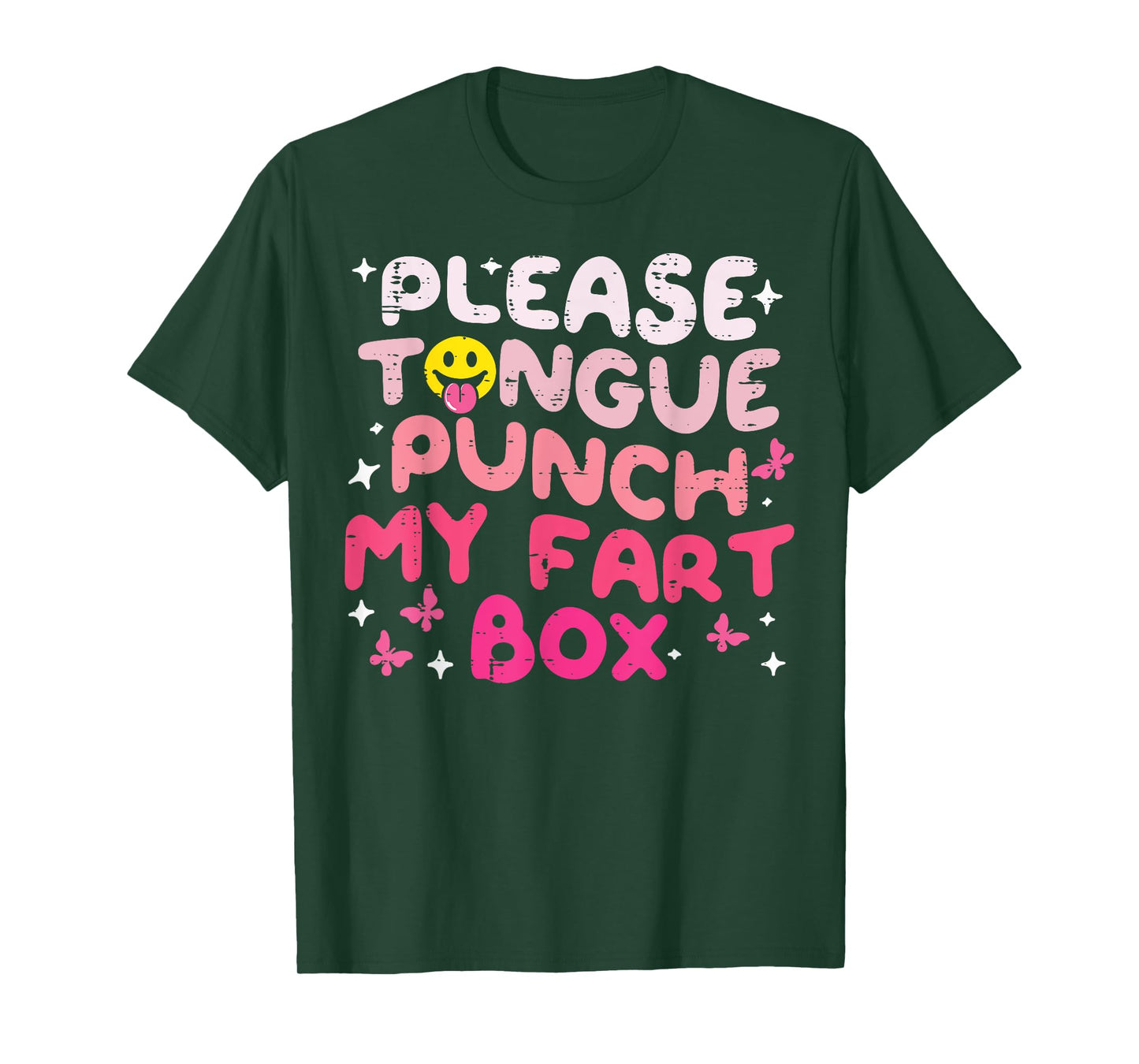 Inappropriate Please Tongue Punch Funny Cringe Men Women T-Shirt