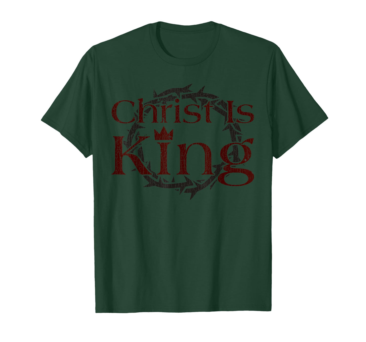 Vintage Christian Crown Of Thorns Christ Is King 3 T-Shirt