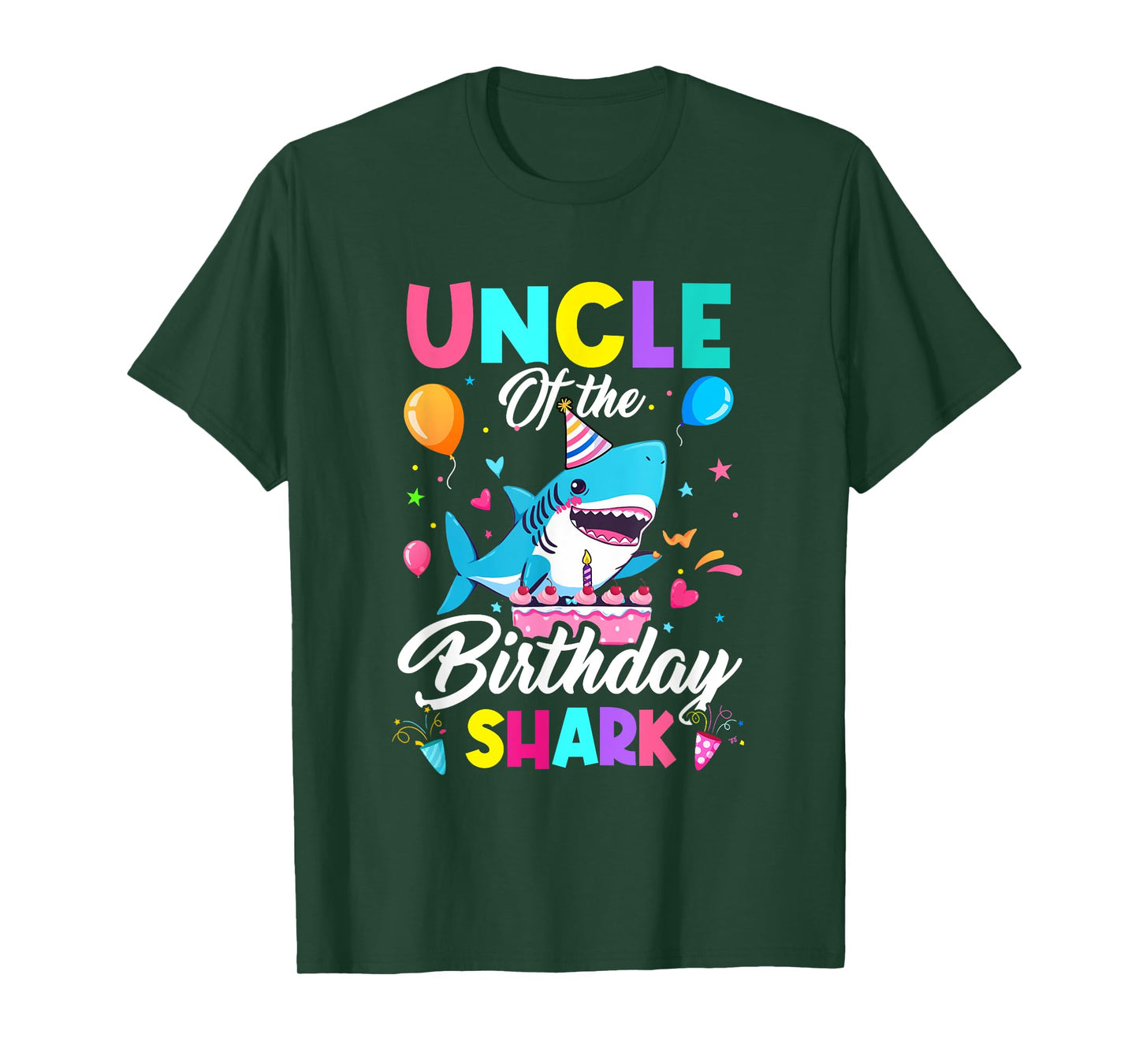 Uncle Of The Shark Birthday Boy Girl Party Family Group T-Shirt