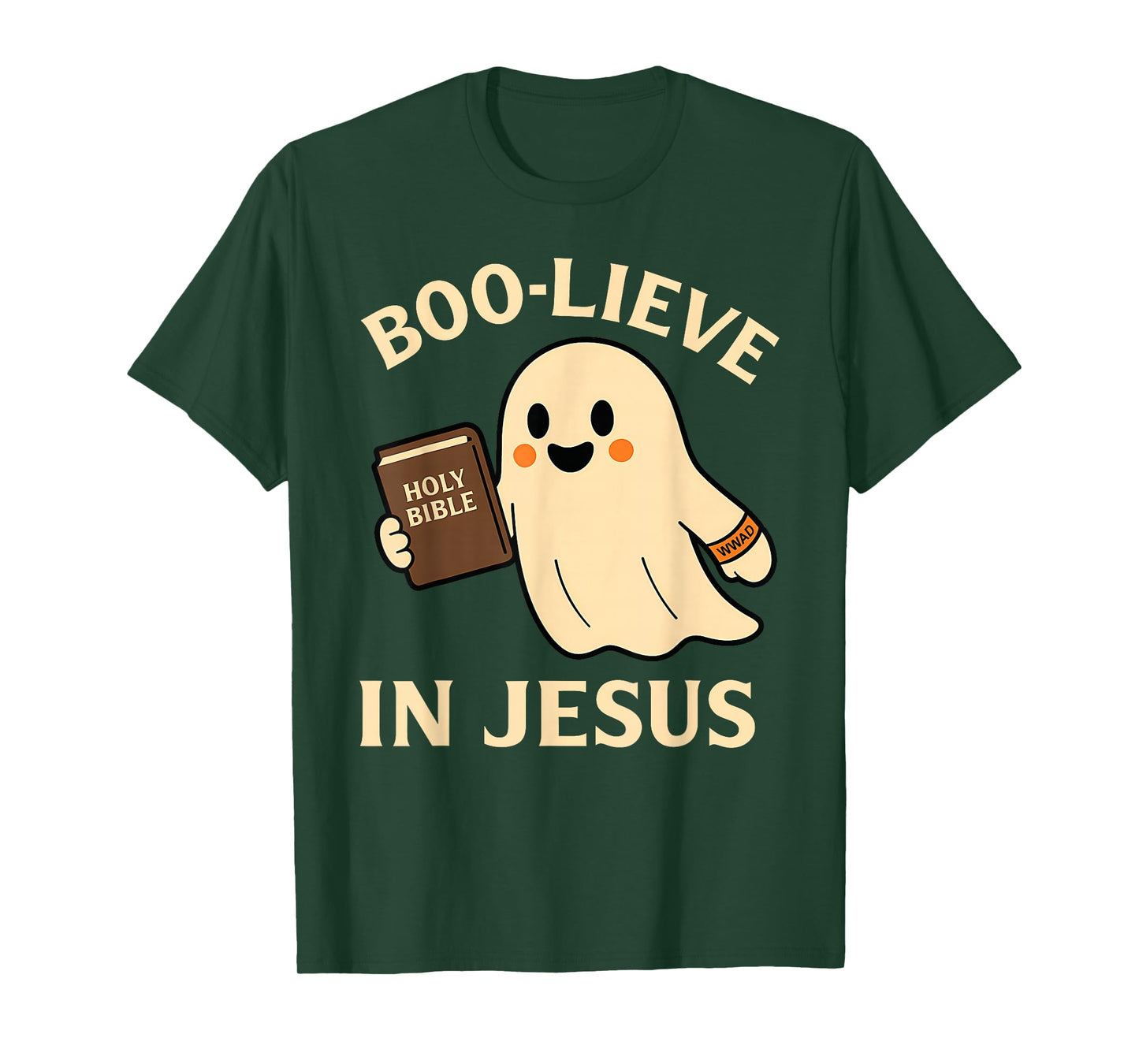 Boo-Lieve in Jesus.Christian Halloween Funny Fall Clothing T-Shirt