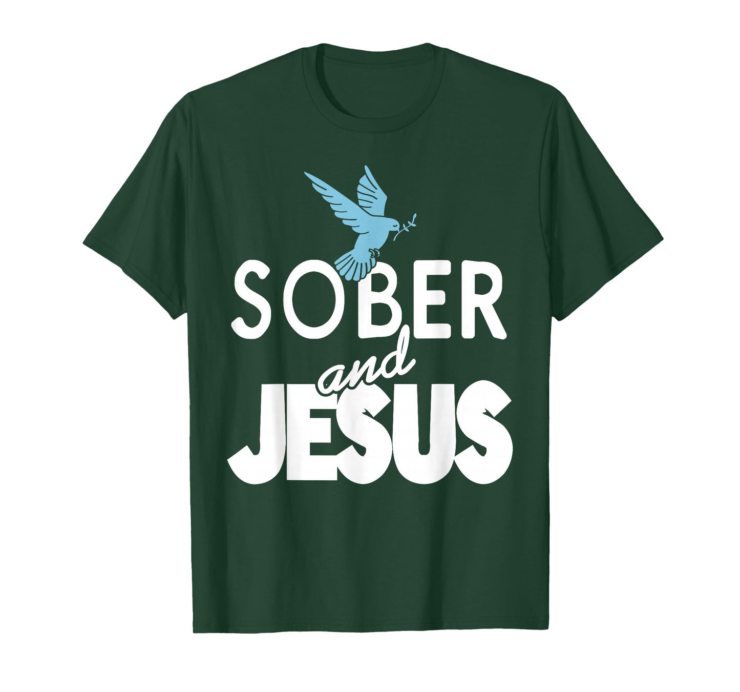 Sober and Jesus Faith Hope Recovery Christian Living T-Shirt