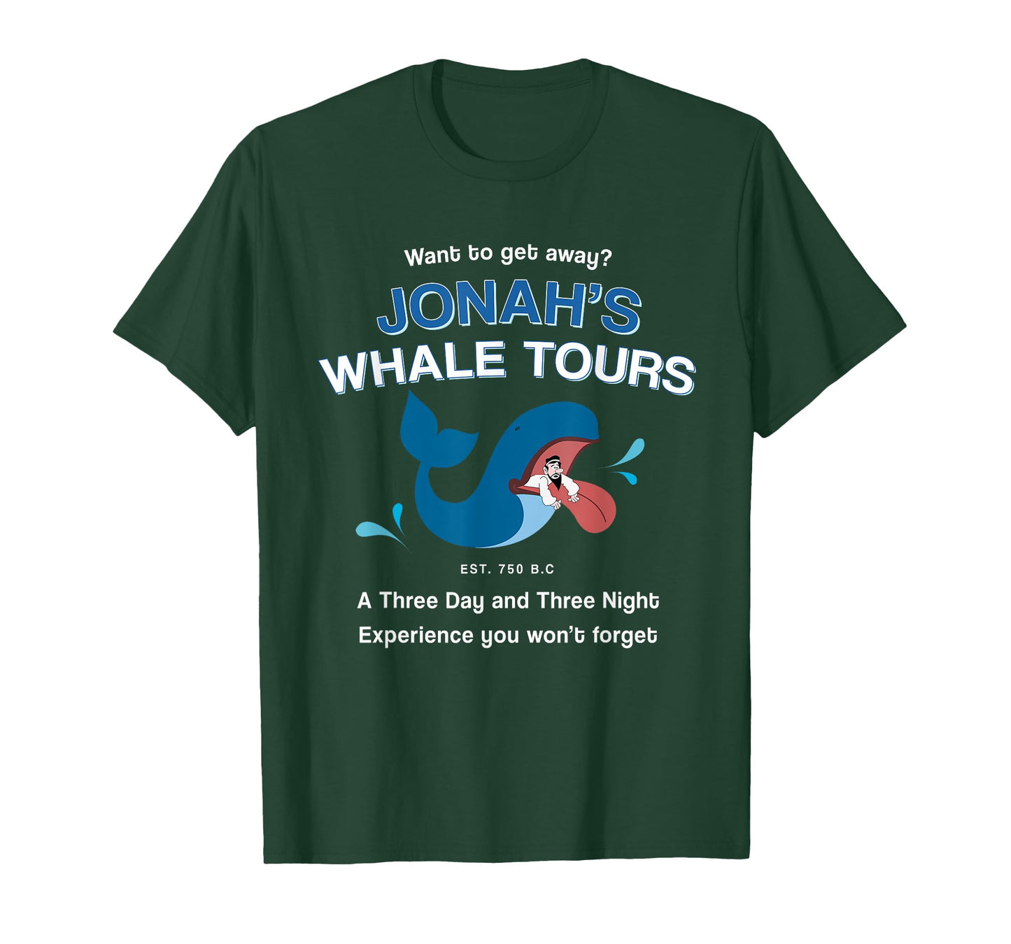 Funny Christian Gifts religious Bible verses Jonah's Whale T-Shirt