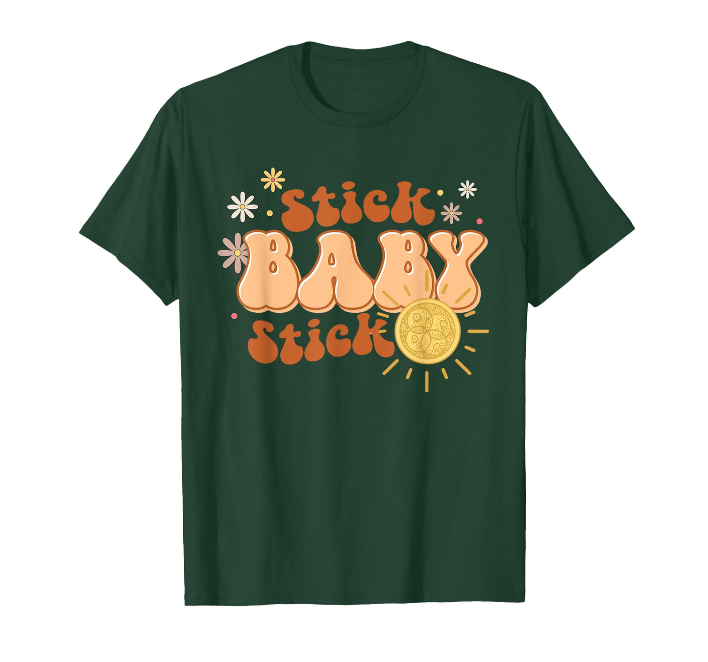 Retro Stick Baby Stick Funny IVF Transfer Day IVF Couple T-Shirt