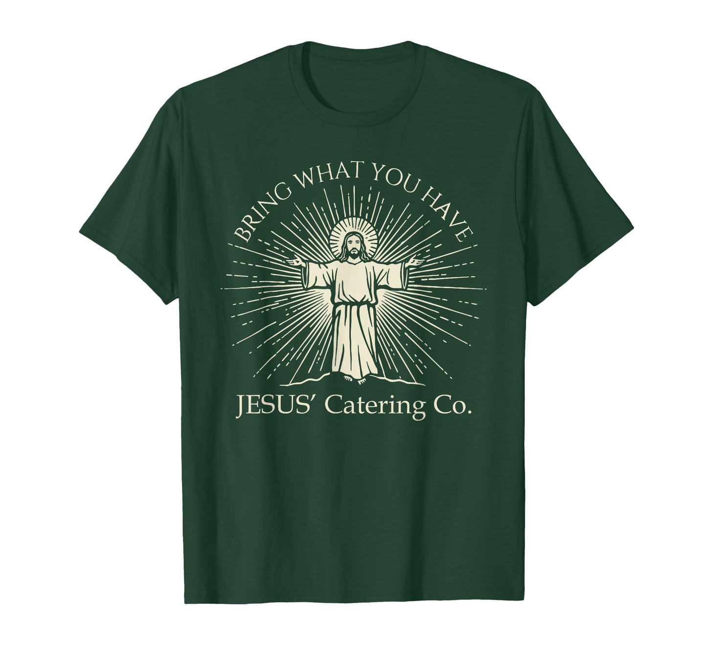 Jesus’ Catering Co Loaves and Fishes Minimalist Tee T-Shirt