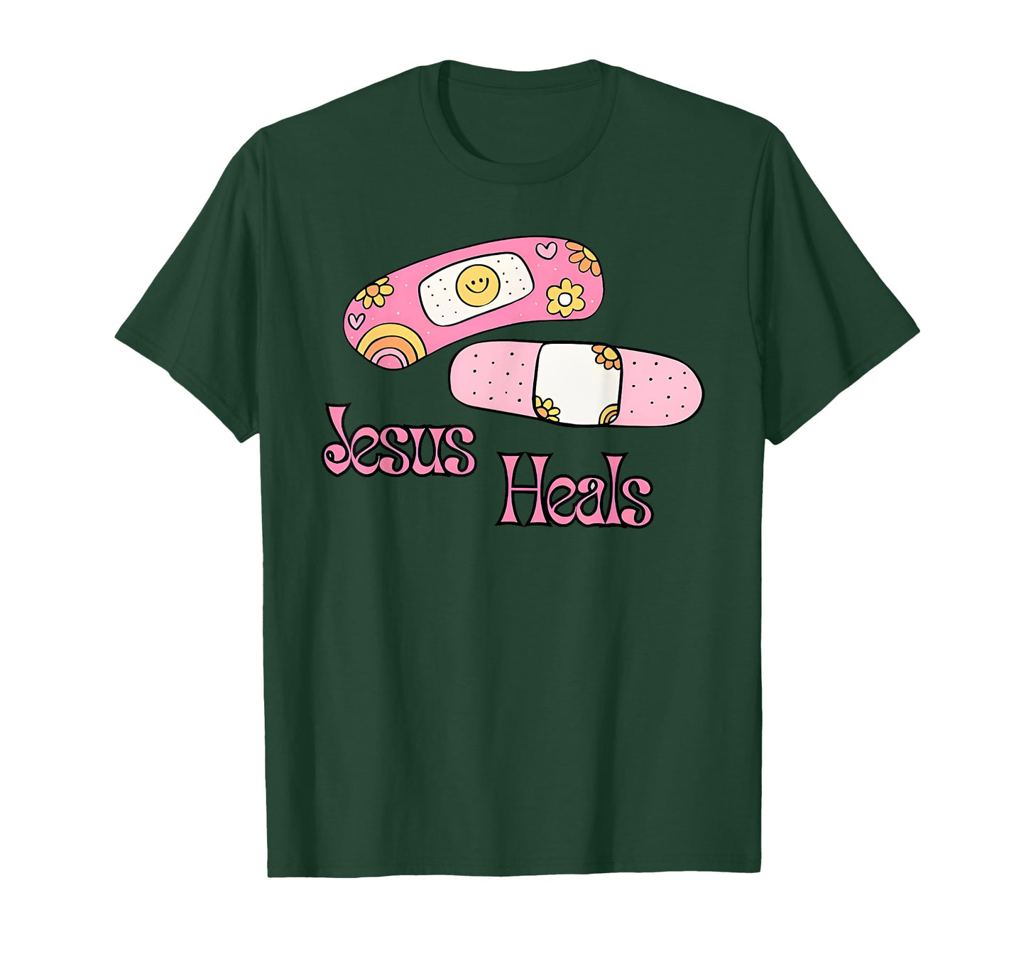 jesus heals print bandages bandaids T-Shirt