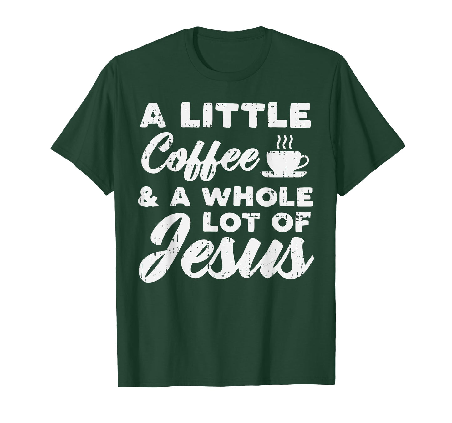 Little Coffee Jesus God Christ Religious Christian Gift T-Shirt