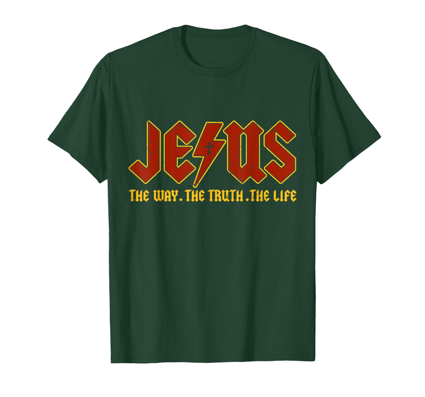 Jesus The Way Truth Life Rock Music Faith Christian Worship T-Shirt