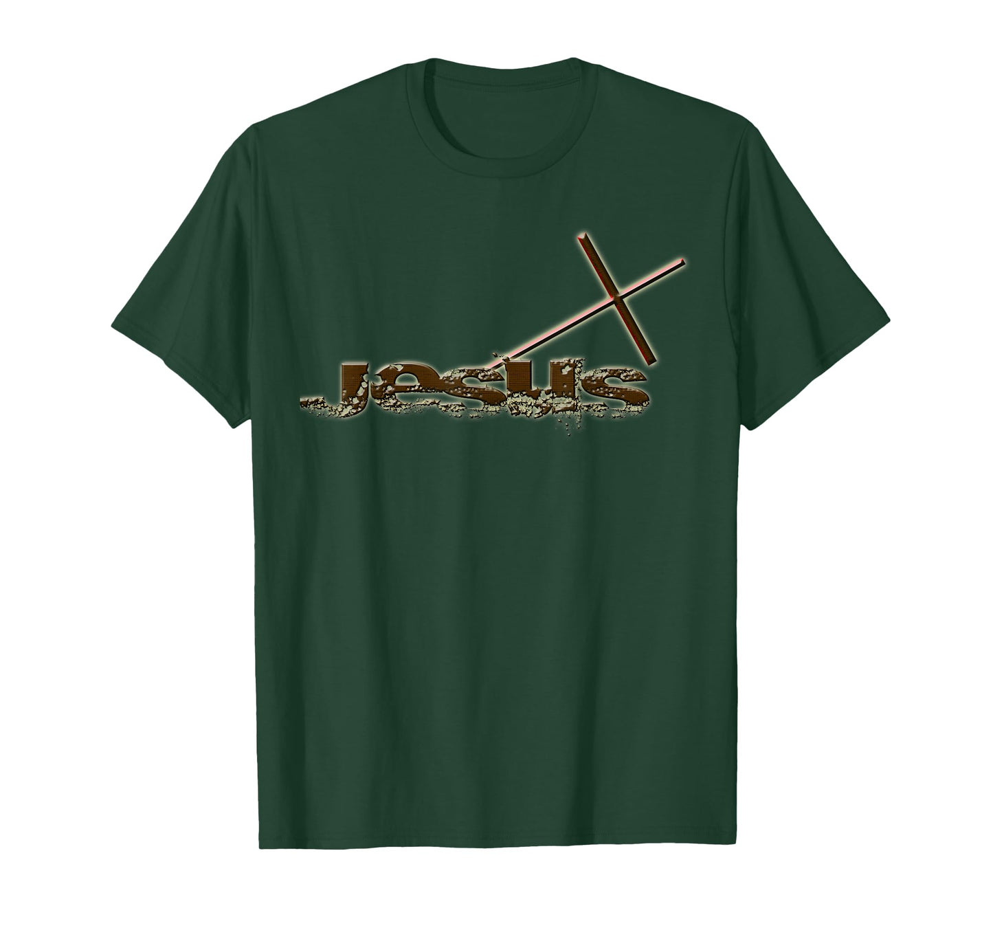 Vintage Jesus Christ Carrying The Cross Design T-Shirt