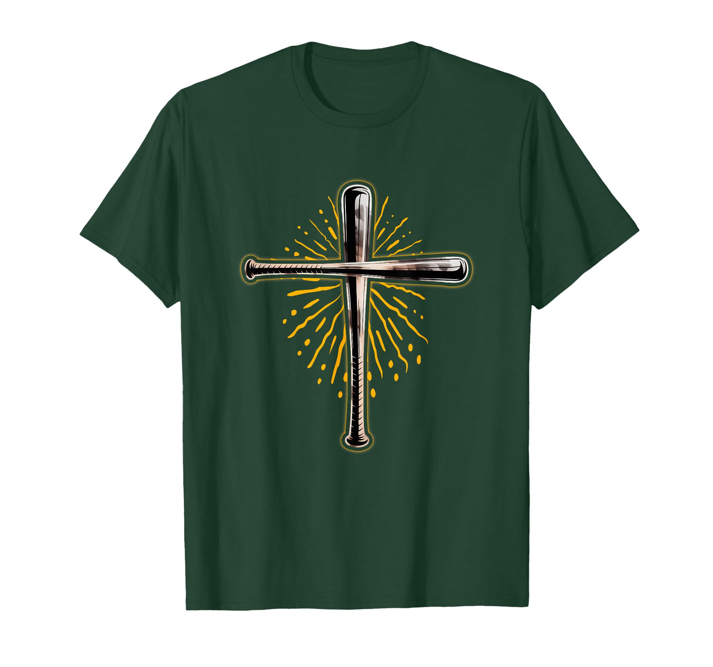 Baseball Faith Cross Christian Inspiration Players Coaches T-Shirt