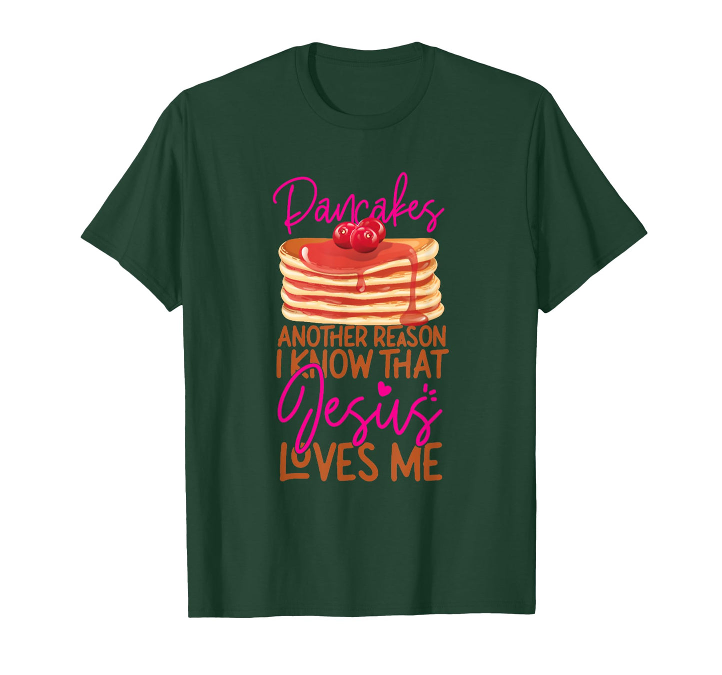 Pancake Lover Jesus Faith Christian Funny Lover T-Shirt