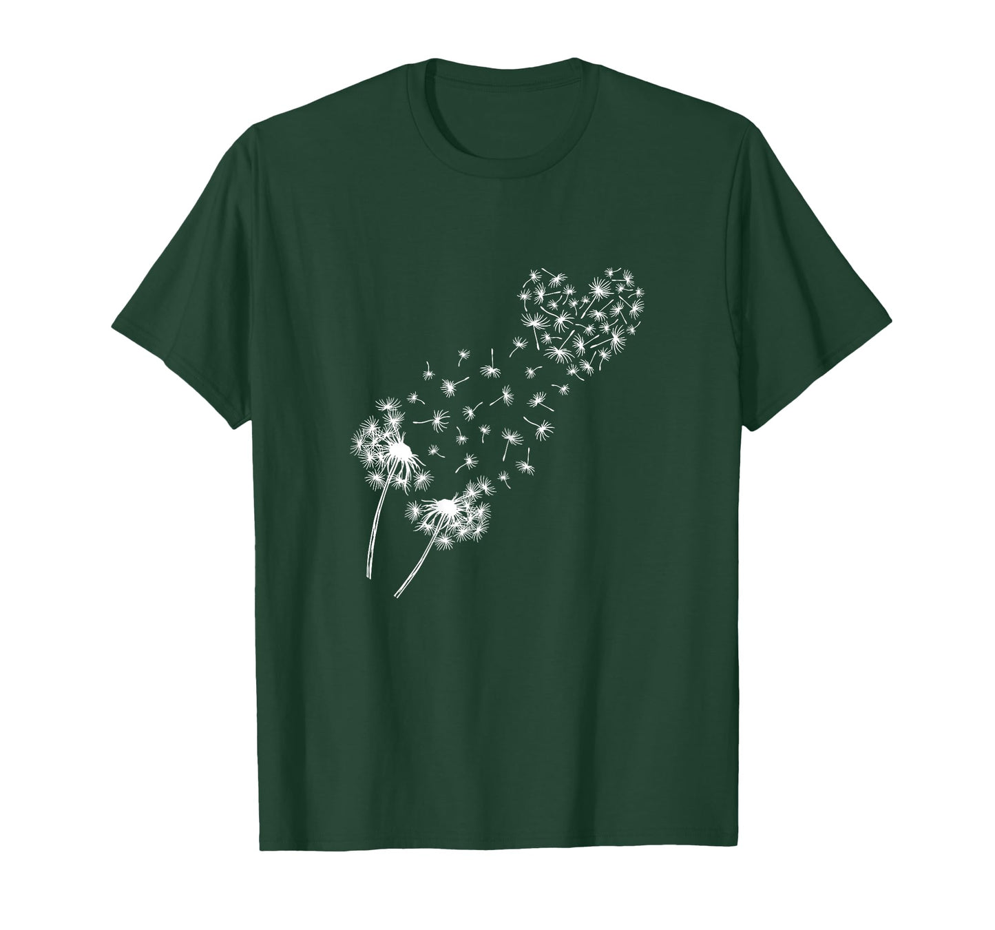 Dandelion Heart Dandelion Flowers Wild Flowers Women Girls T-Shirt