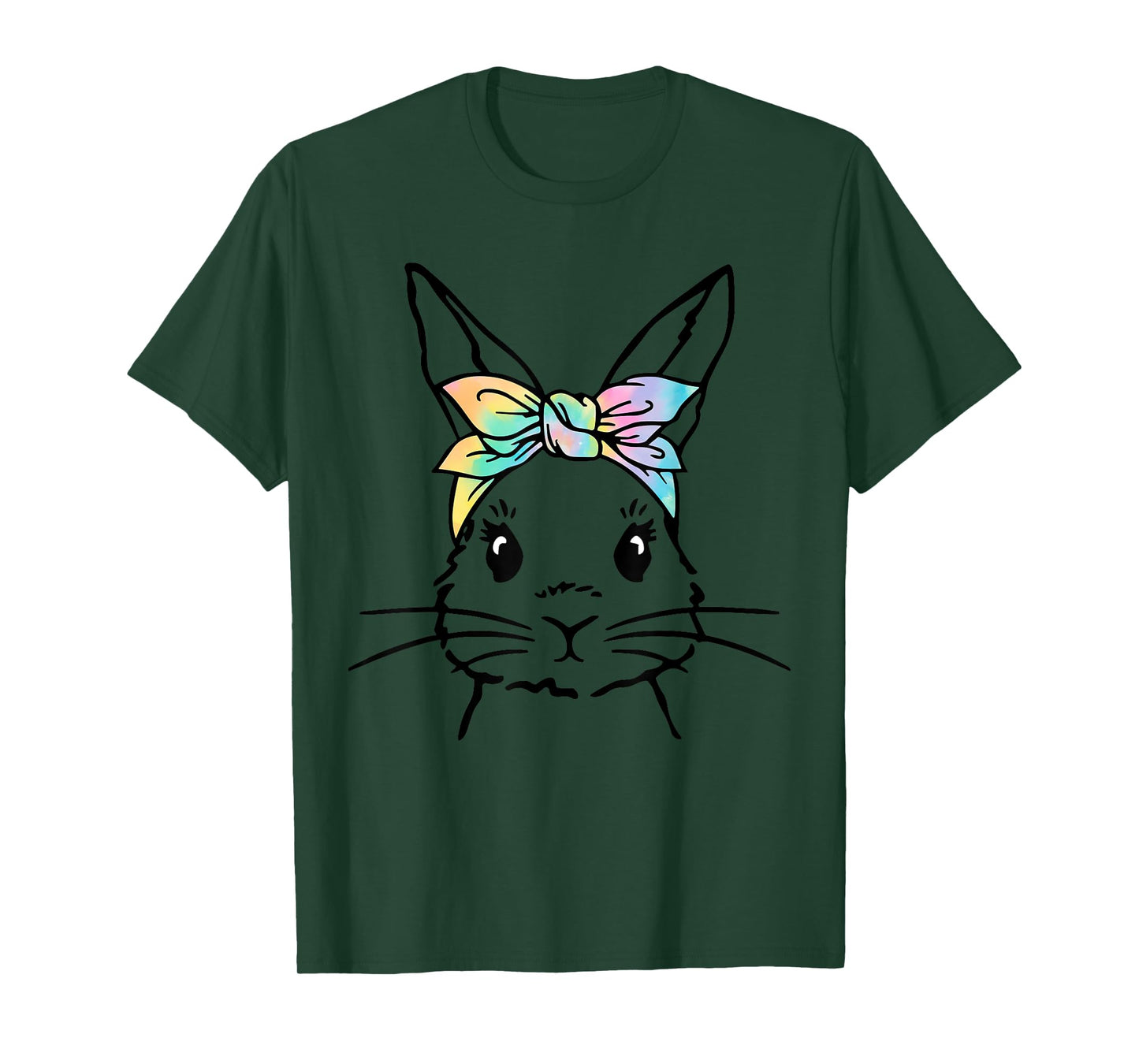 Cute Bunny Face Tie Dye Rabbit Easter Day Women Girls Kids T-Shirt