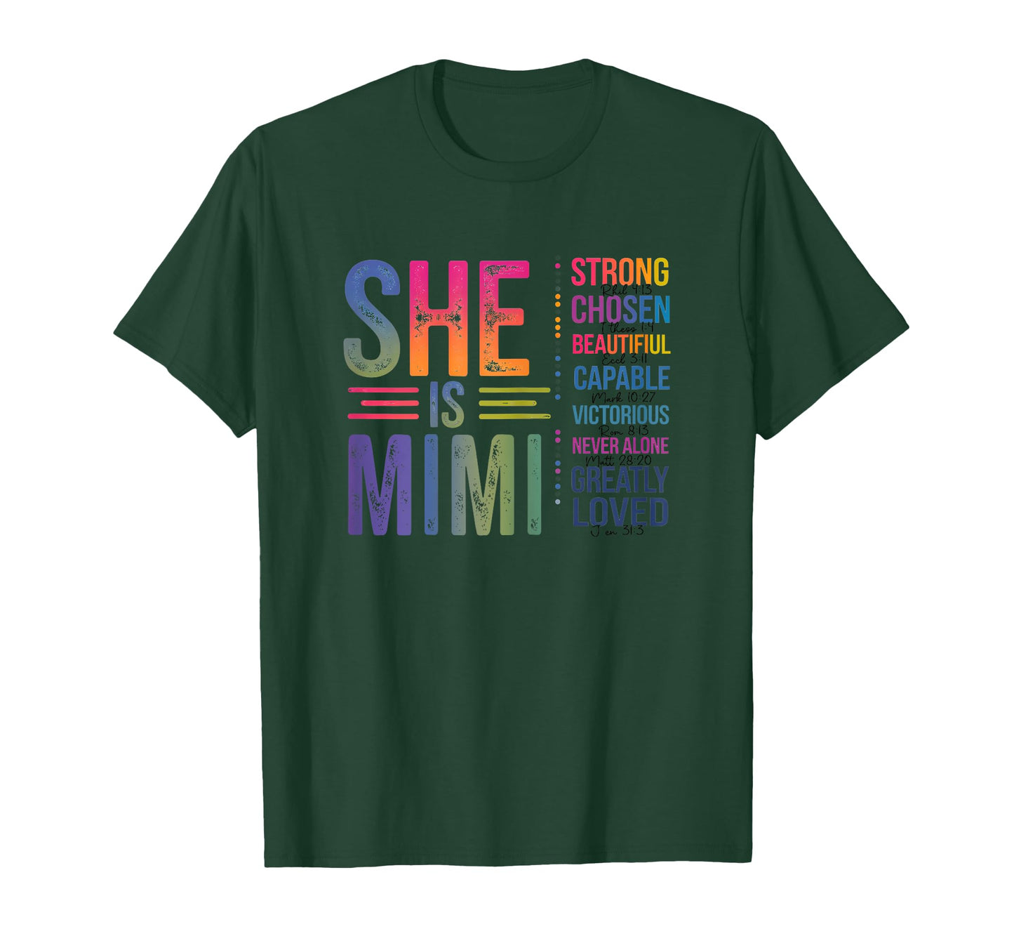 She Is Mimi Christian Mothers Day Jesus Nana Religious Women T-Shirt