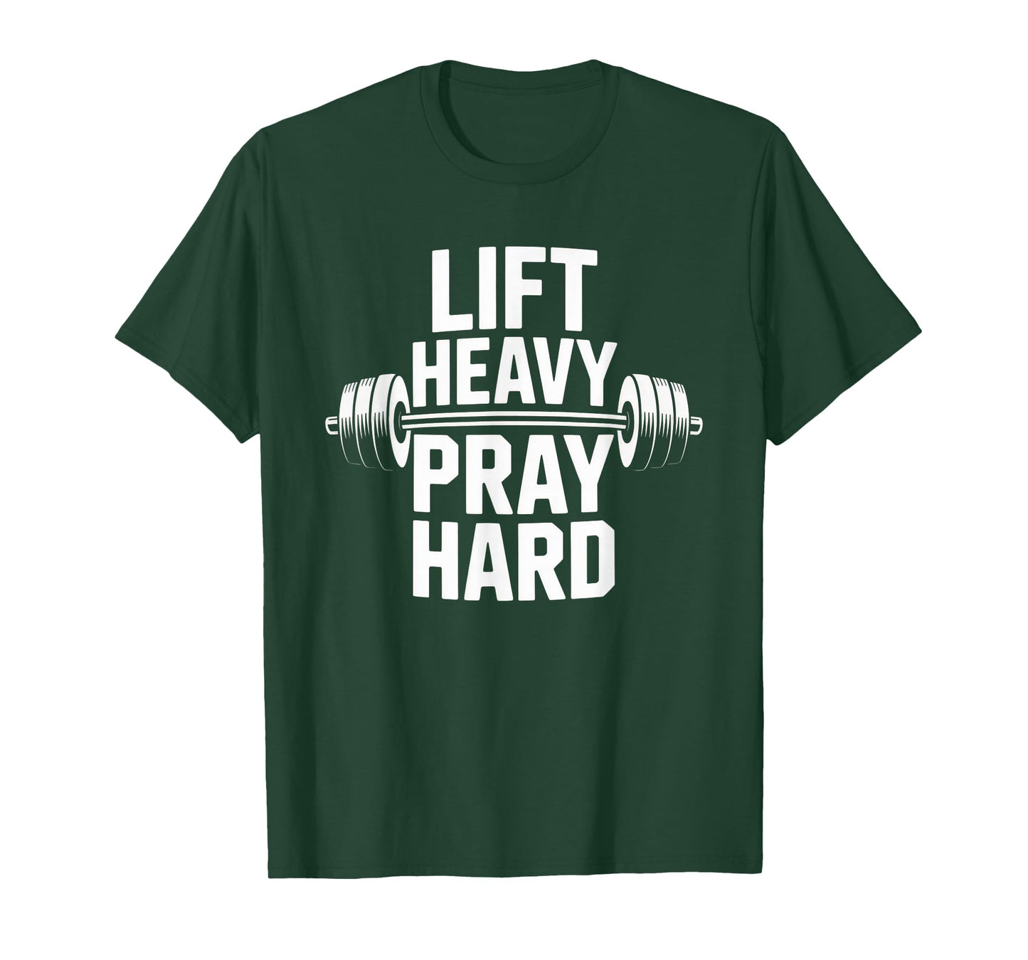 Lift Heavy Pray Hard Tshirt Gym Christian Gift Jesus Faith T-Shirt