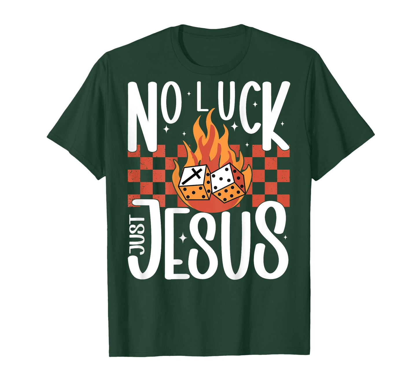Vegas Trip No Luck Just Jesus Christian Slots Dice Poker Win T-Shirt