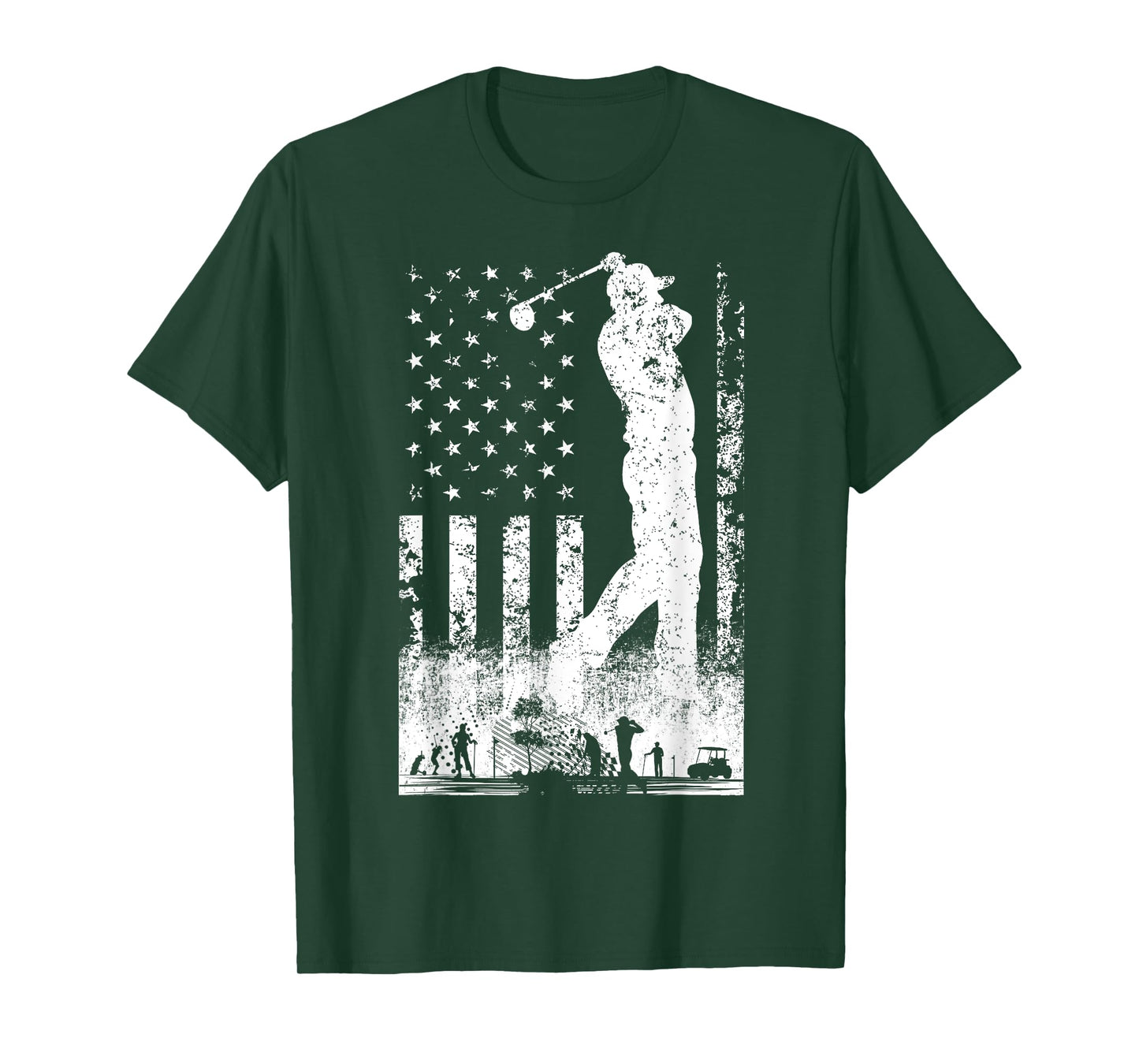 American Flag Golf Club USA 4th Of July For Men Women Kids T-Shirt