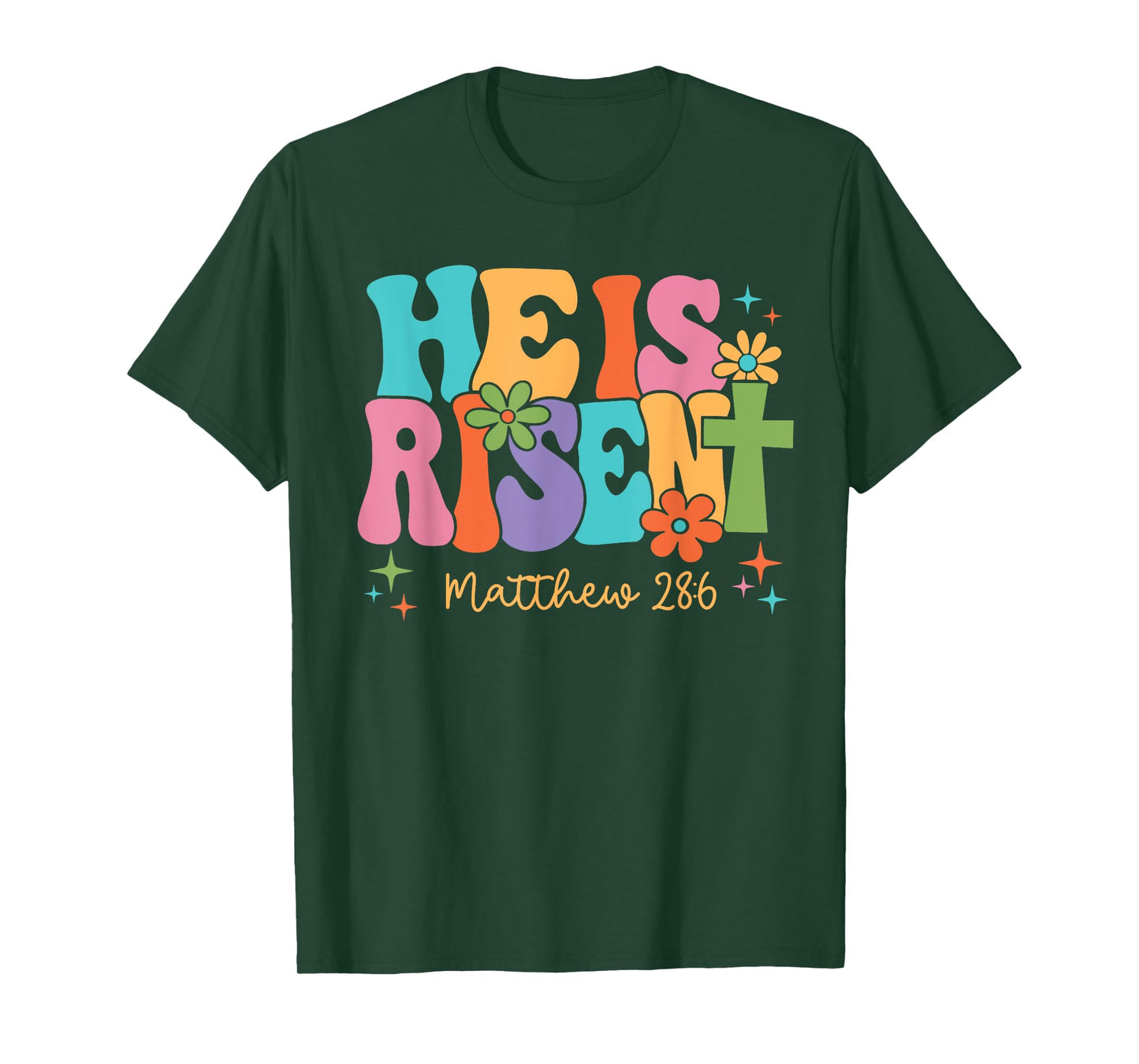 He is Risen Jesus Christian Happy Easter Kids Women Girls T-Shirt