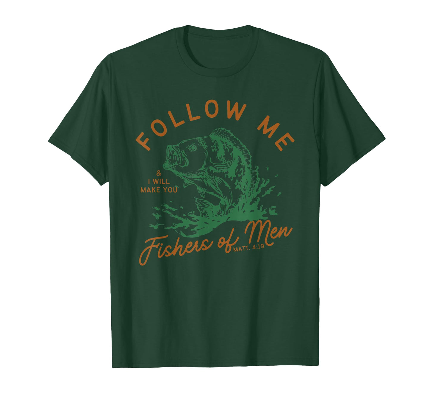 Follow Me Fishers Of Men, Vintage Men's Bible Christian T-Shirt
