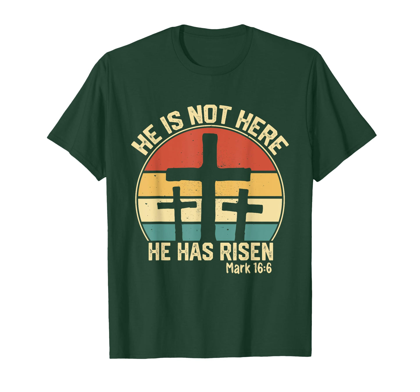 He has Risen He is not Here Jesus Retro Vintage Easter T-Shirt