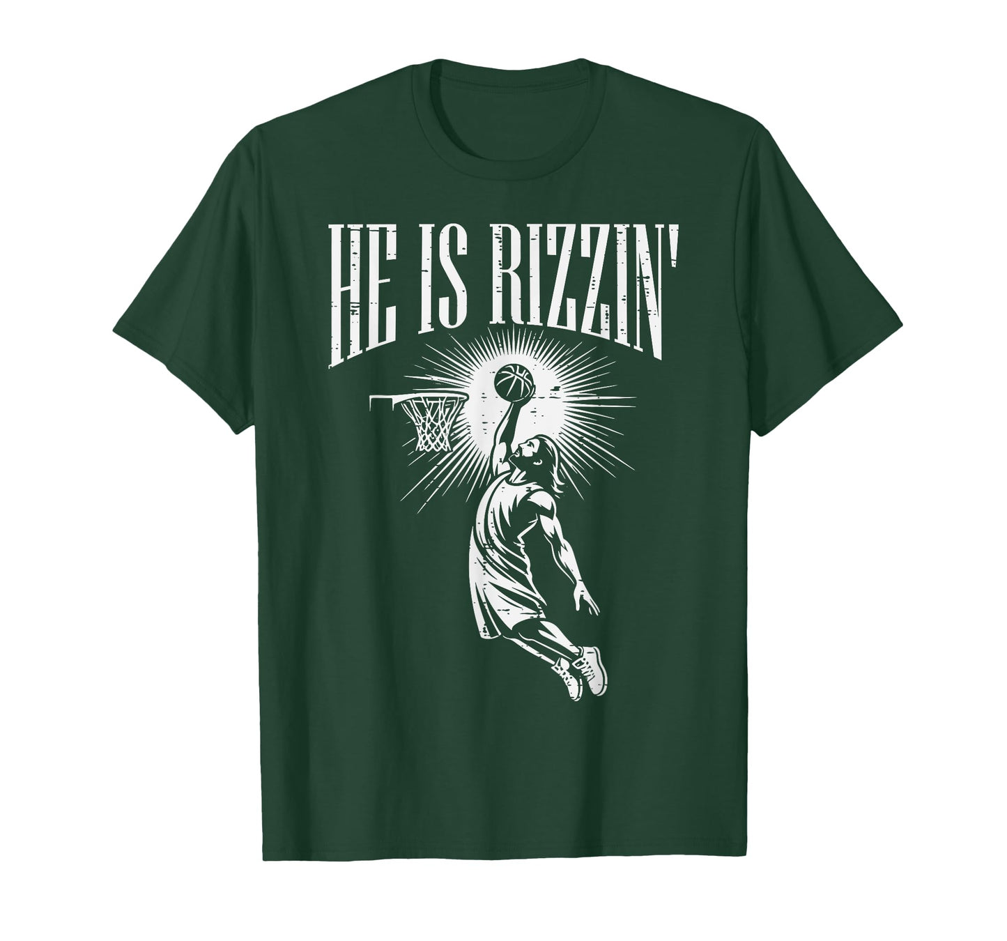 Easter He Is Rizzin Christian Religious Boys Kids Men Teen T-Shirt