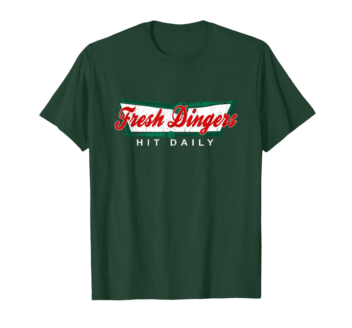 Don't Bunt Hit Fresh Dingers Funny Baseball Softball Game T-Shirt
