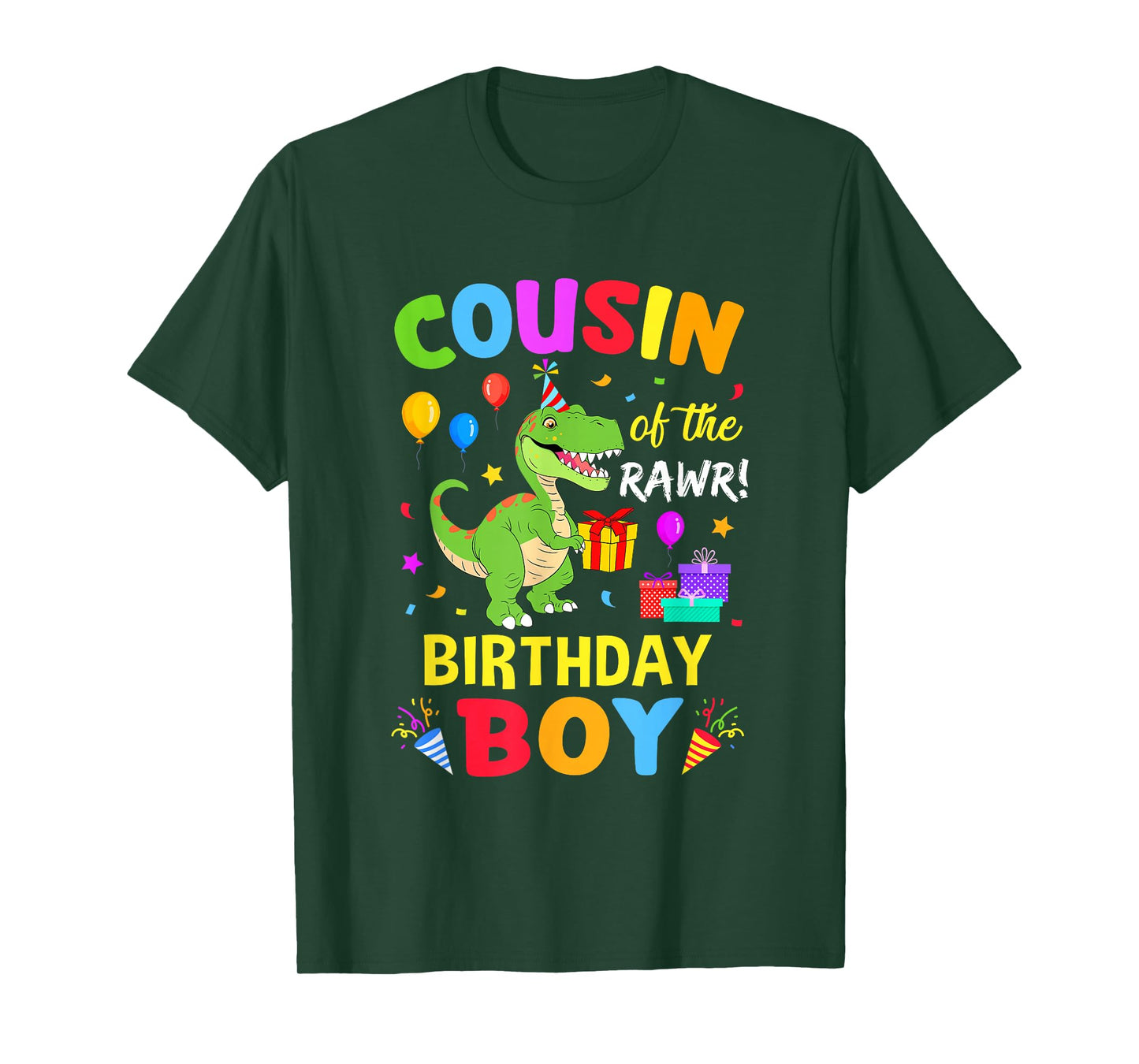 Cousin Of The Birthday Boy T-Rex Funny Dinosaur Boy Party T-Shirt