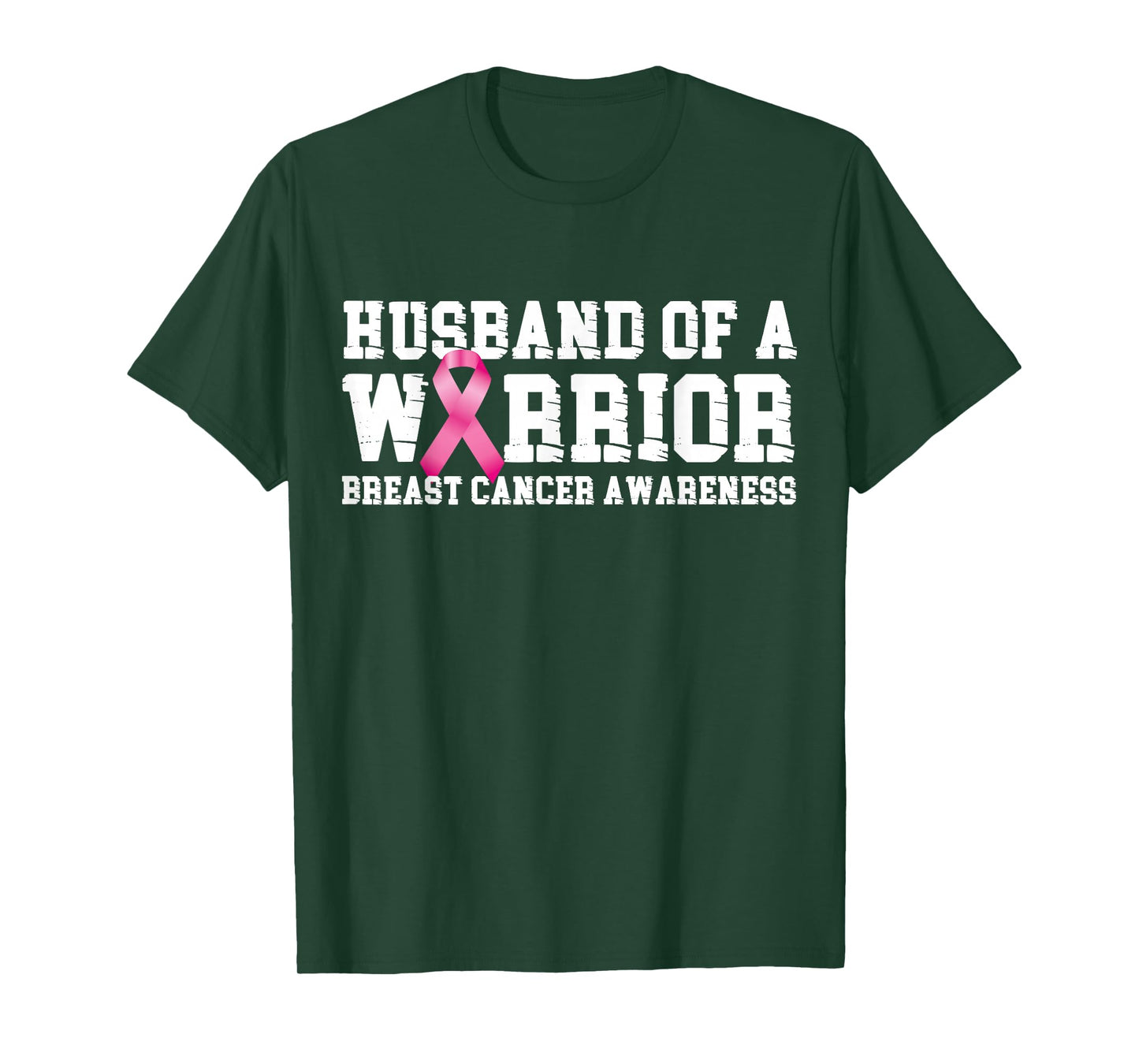 Husband of a Warrior Breast Cancer Awareness Pink Ribbon T-Shirt