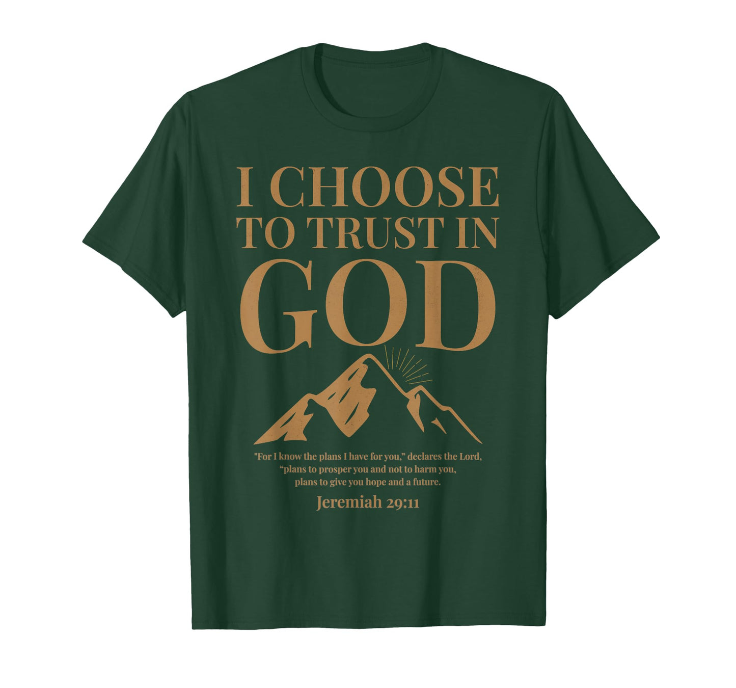 Trust in God Jeremiah 29 11 Christian Bible Verse Religious T-Shirt