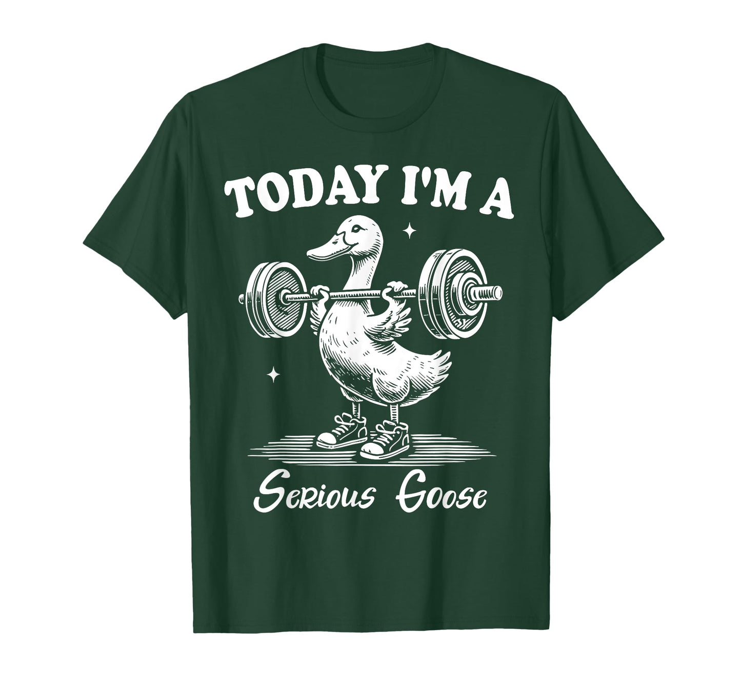 Today I'm A Serious Goose Funny Lifting Weights Gym Fitness T-Shirt